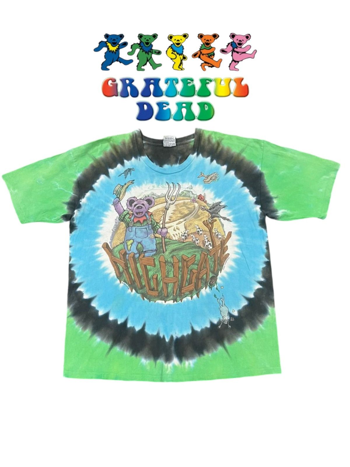 Grateful Dead × Liquid Blue × Vintage Grateful Dead 1995 Chris Pinkerton Highgate Destroy Tee Size US XL / EU 56 / 4 - 9 Thumbnail
