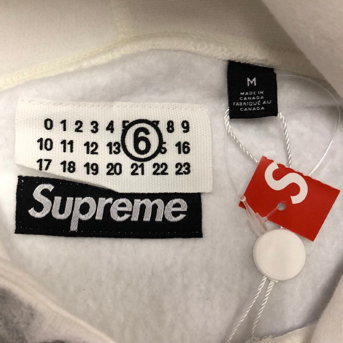 Maison Margiela × Supreme MM6 Foil Box Logo Hoodie s/s 24 Size US M / EU 48-50 / 2 - 3 Thumbnail
