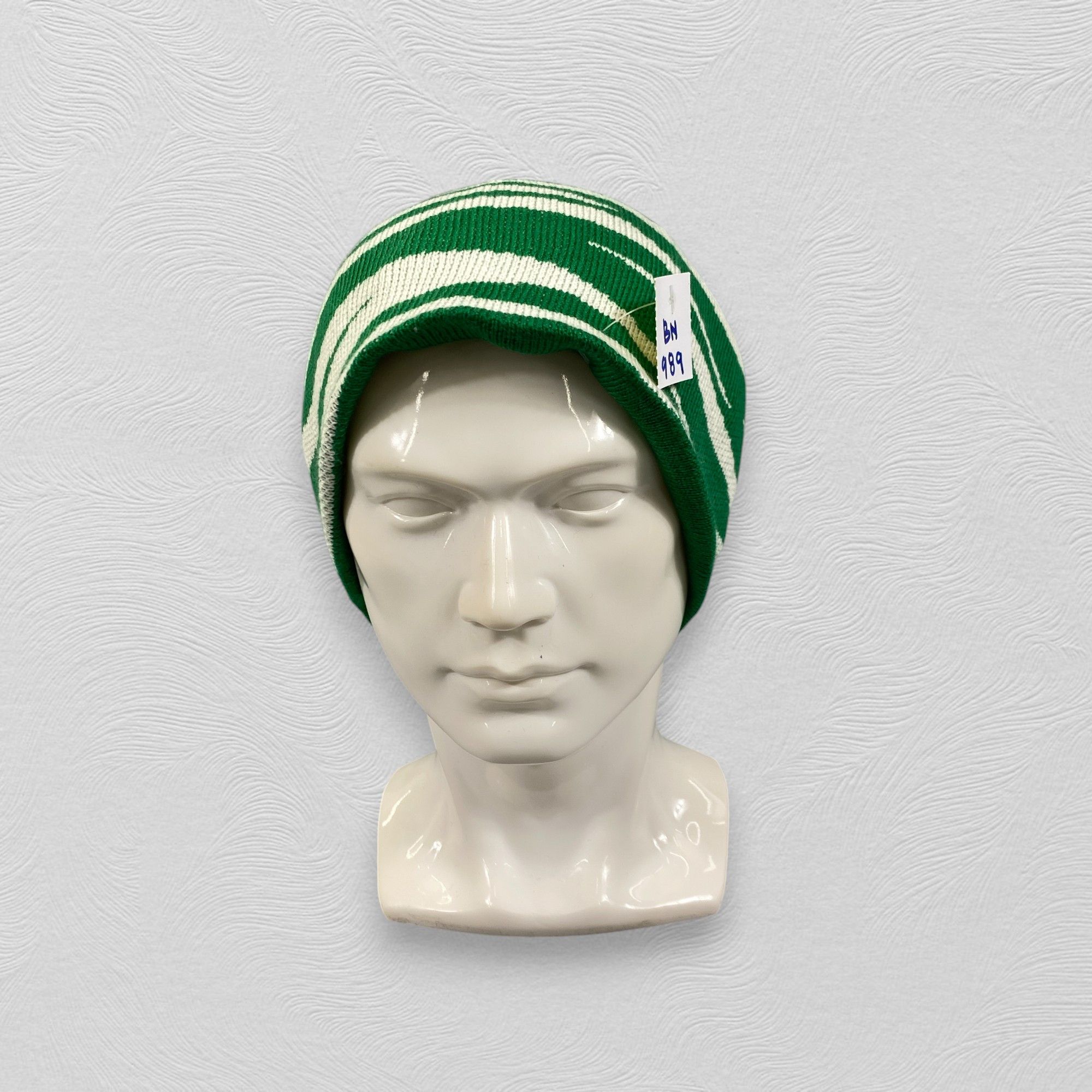 Japanese Brand Vintage Striped Slouchy Beanie Hats -BN989 Size ONE SIZE - 1 Thumbnail