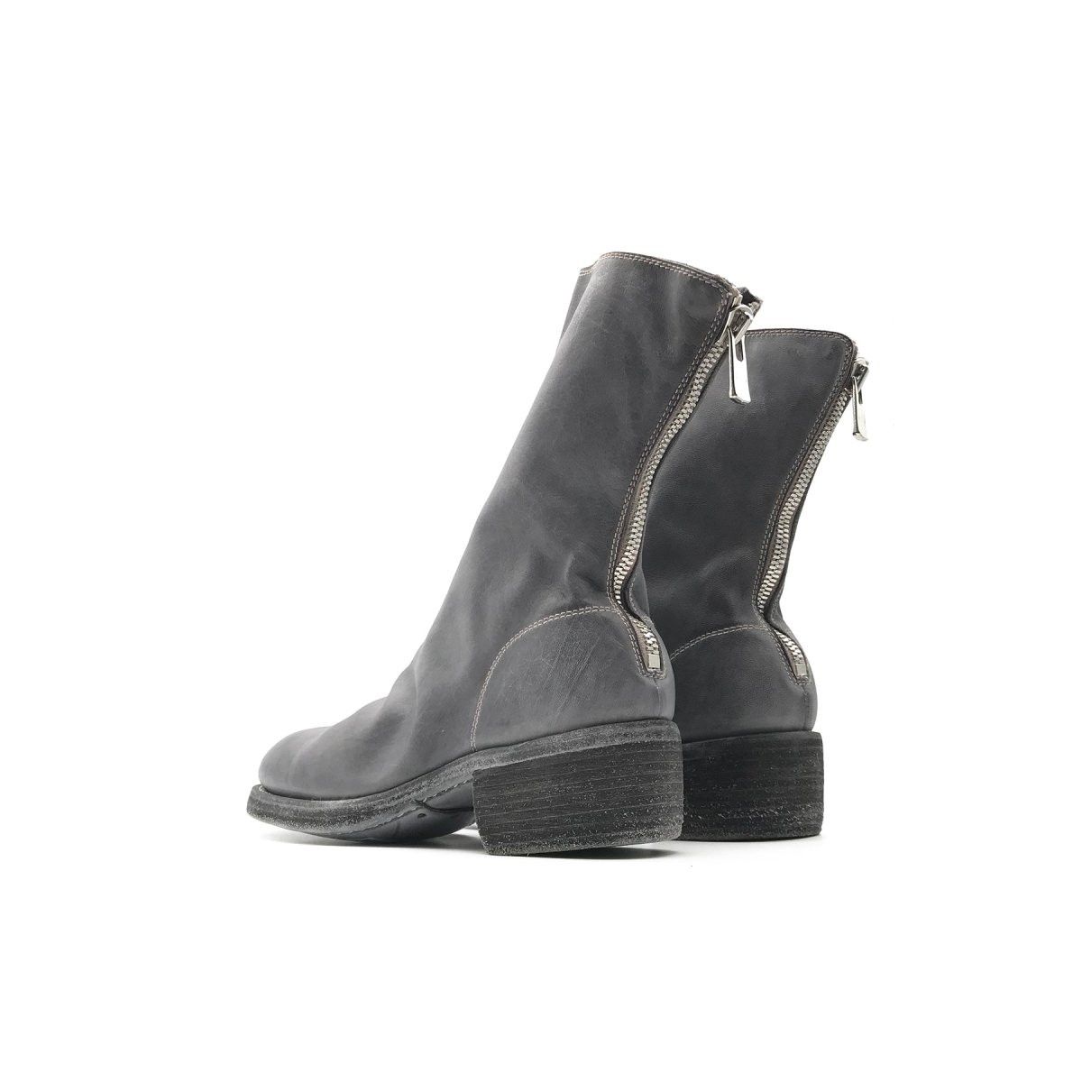 Guidi GUIDI 788Z Black Horse Grain Back Zip Leather Women's Boots Size US 8 / IT 38 - 3 Thumbnail