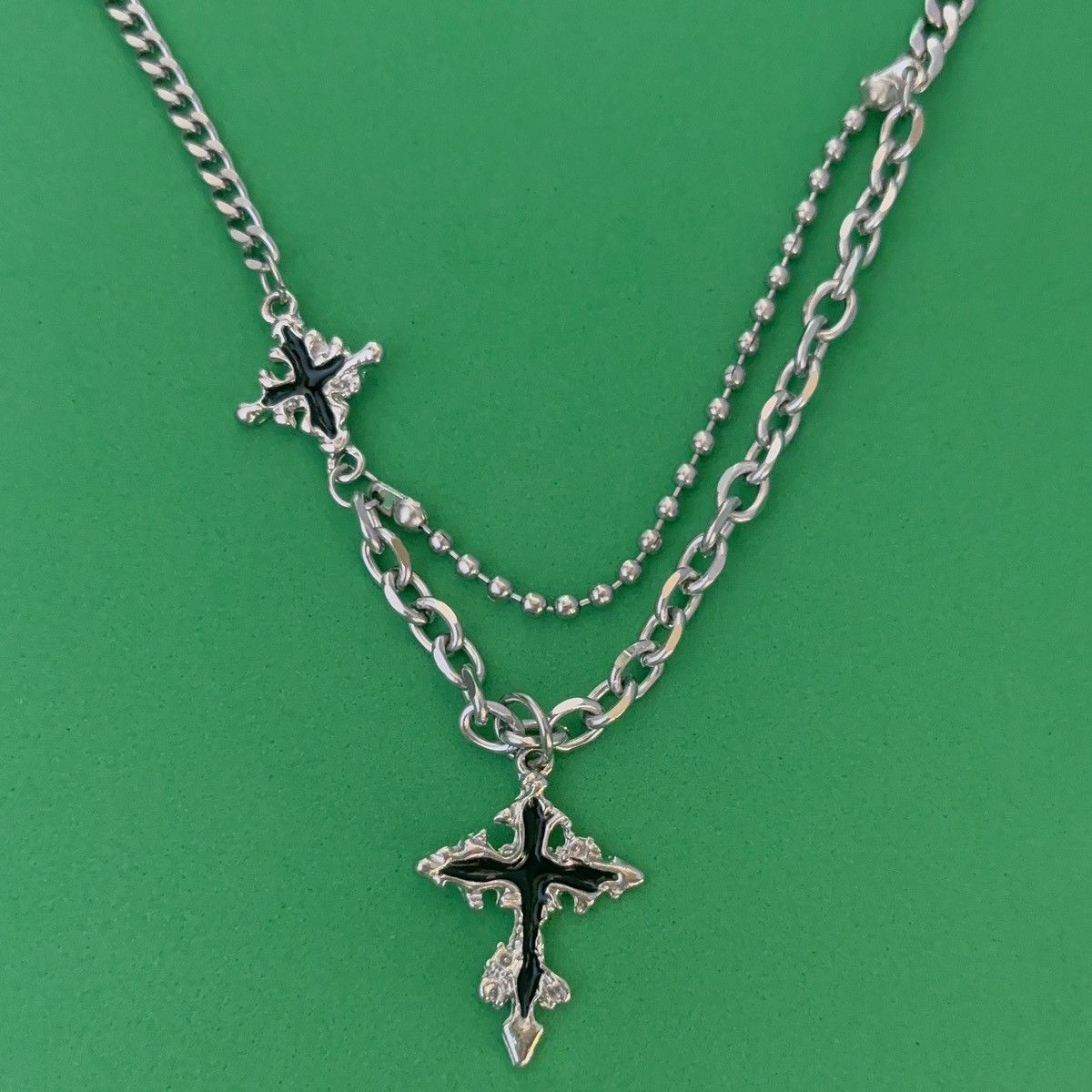 Other Cross Pendant Necklace for Men Women Hip Hop Unisex Necklace Size ONE SIZE - 3 Thumbnail
