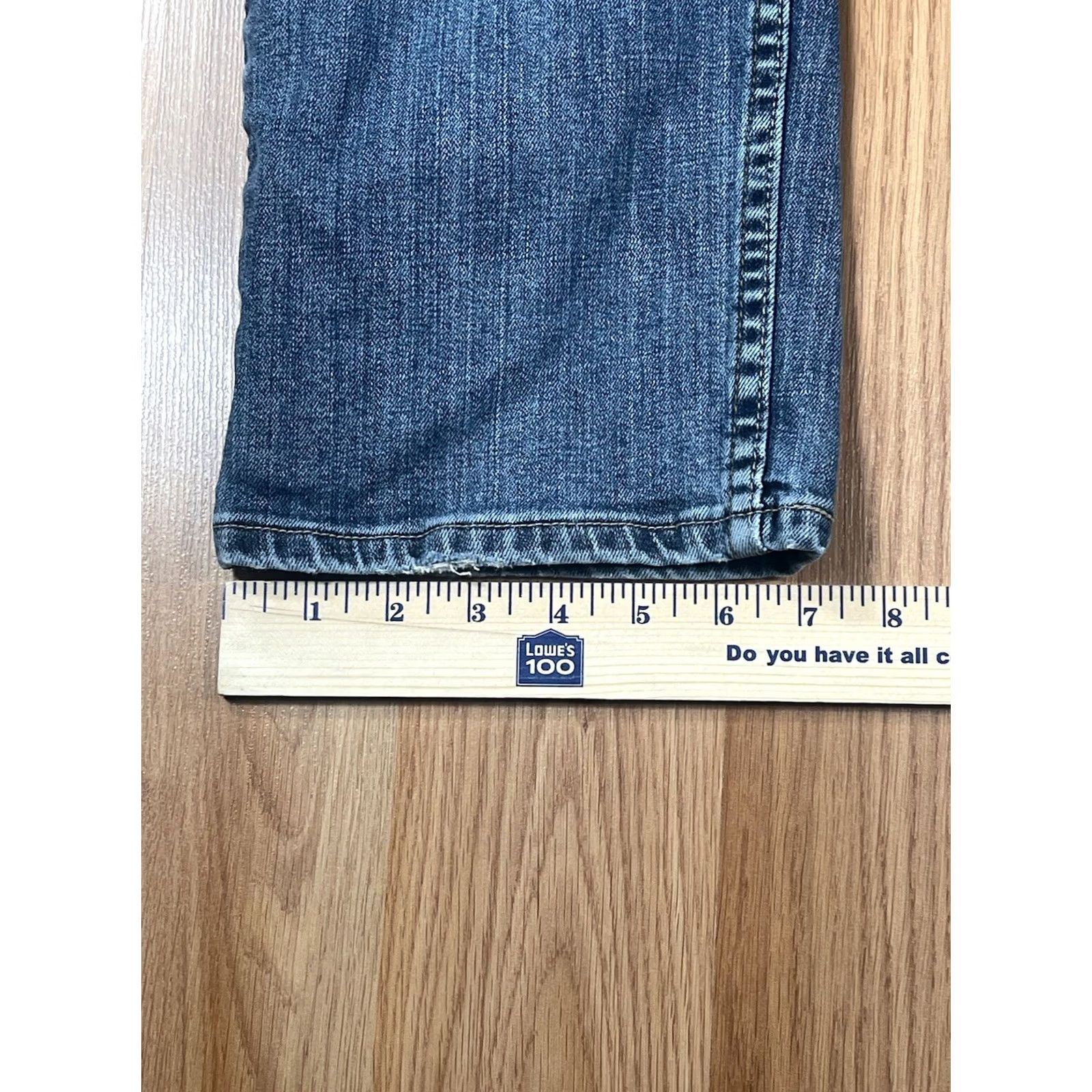 Lee Lee Premium Classic Fit Long Blue Denim Jeans Flat Front Men’s 32Wx30L Cotton Blend Regular Boot Cut 5-Pocket USA Western Mens Jeans Size US 32 / EU 48 - 6 Thumbnail