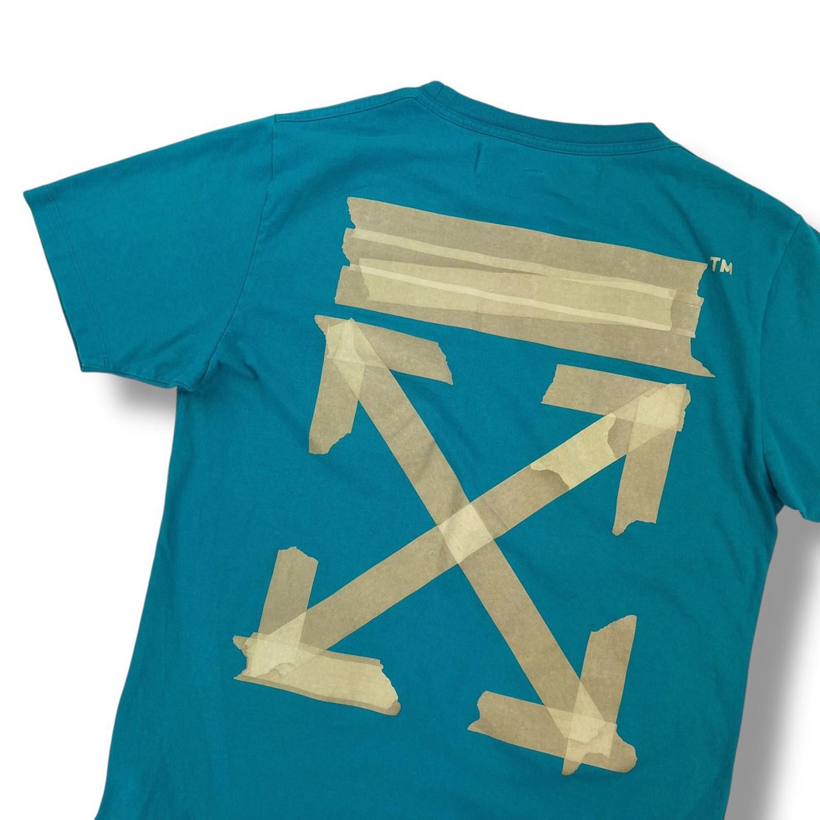 Off-White Off-White Tape Arrows Teal T Shirt Size US M / EU 48-50 / 2 - 1 Thumbnail