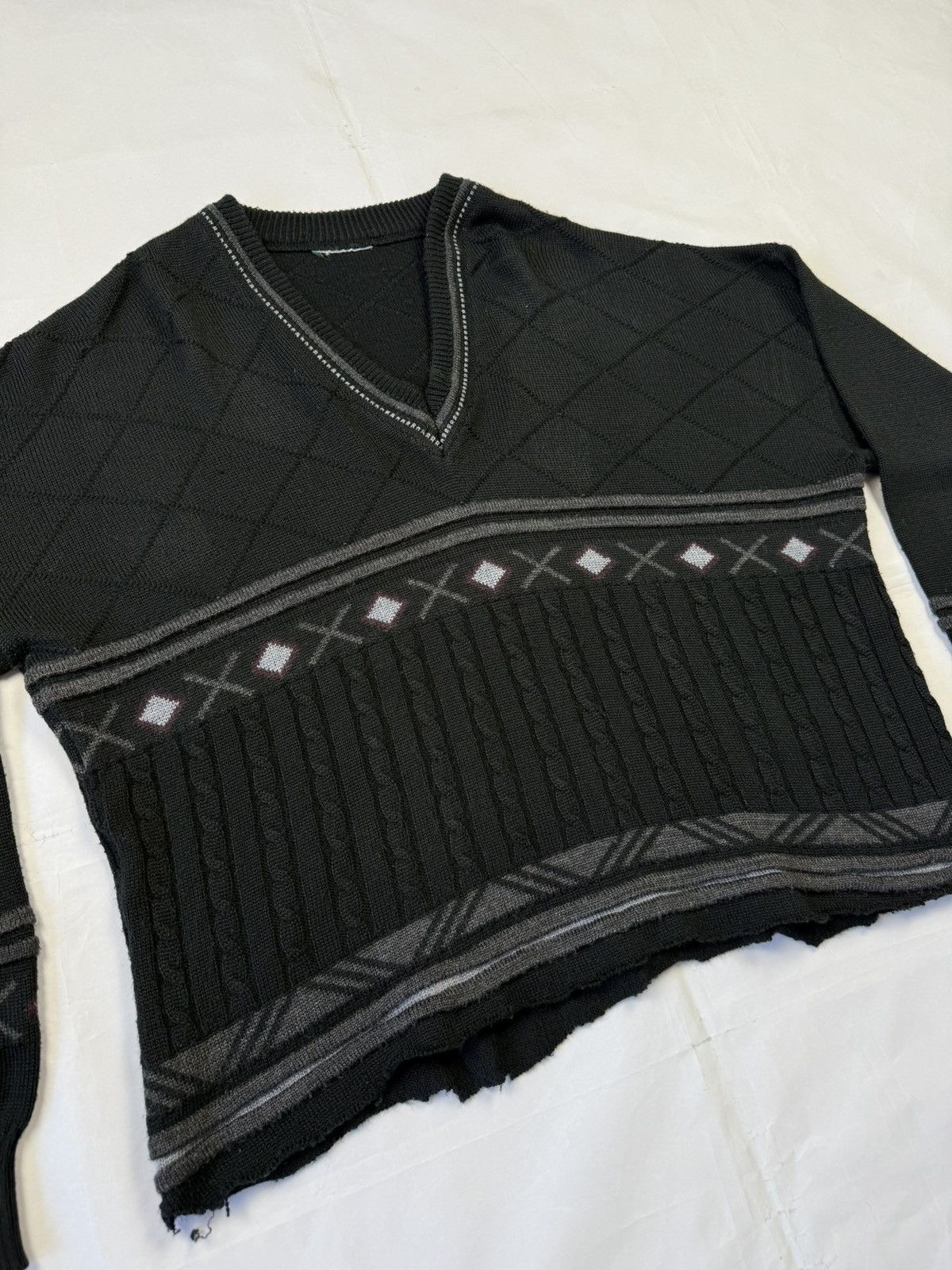Japanese Brand × Vintage Vintage Cropped Knit Sweater Size US XL / EU 56 / 4 - 2 Thumbnail
