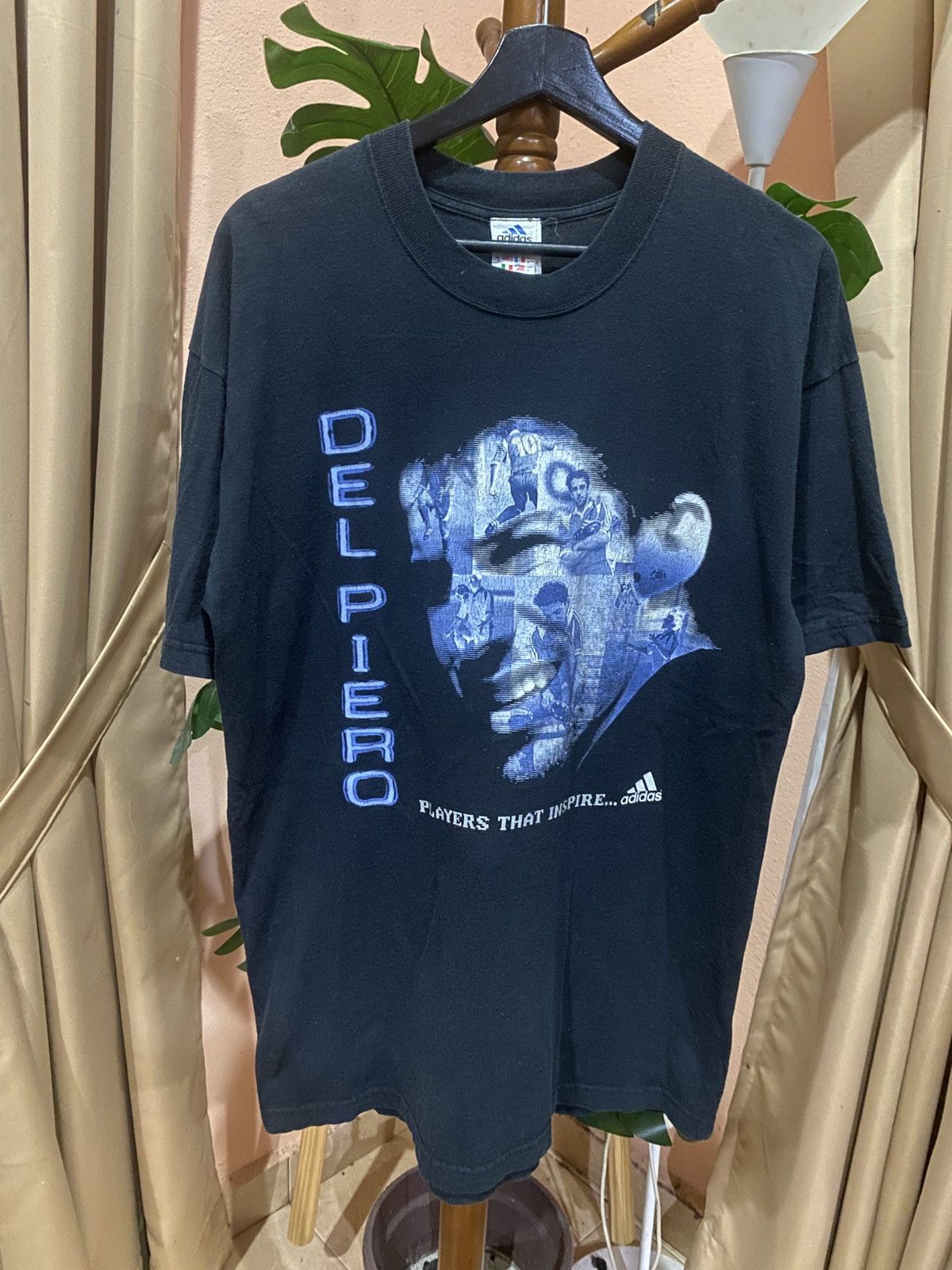 Other Vintage Adidas Del Piero Graphic T-Shirt Black Made in UK Size US M / EU 48-50 / 2 - 1 Thumbnail