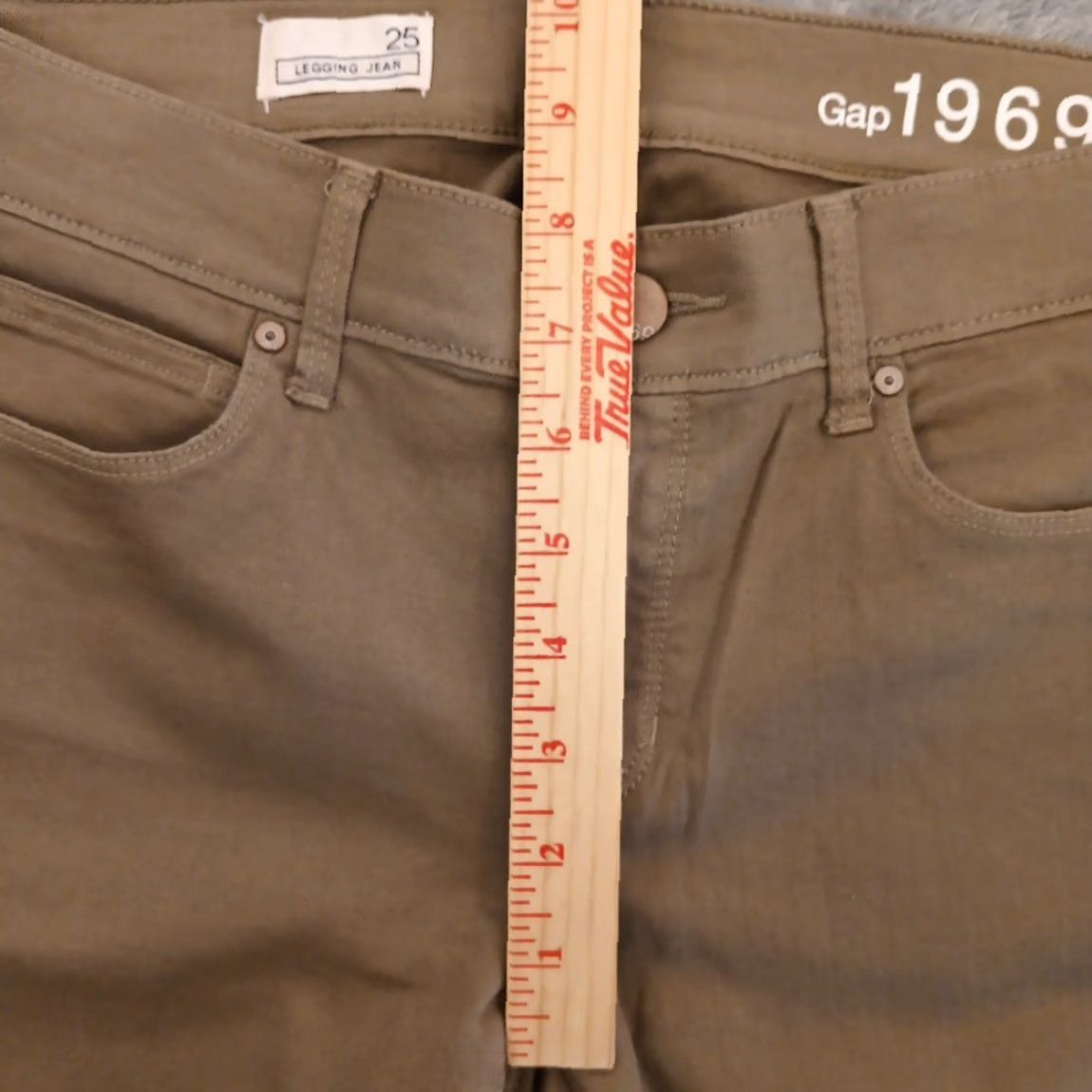 Gap Gap Jeans Womens Size 25 Gray Skinny Low Rise 27x27 Cotton Blend 1969 Pockets Womens Size 42" / US 20 - 3 Thumbnail