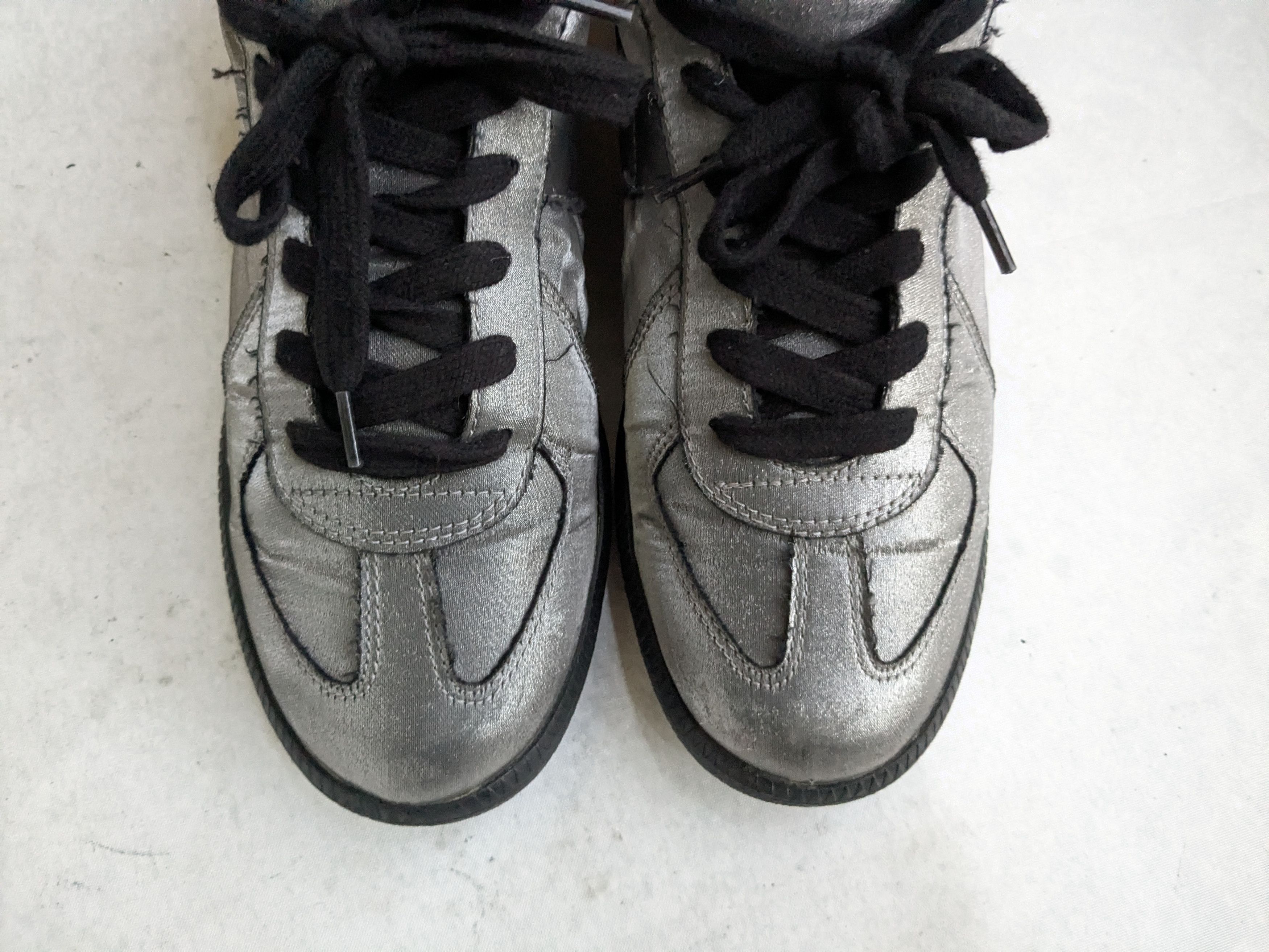 Maison Margiela Silver Maison Marigela Replica GAT Silver Black Satin 8.5 Size US 8.5 / EU 41-42 - 2 Thumbnail
