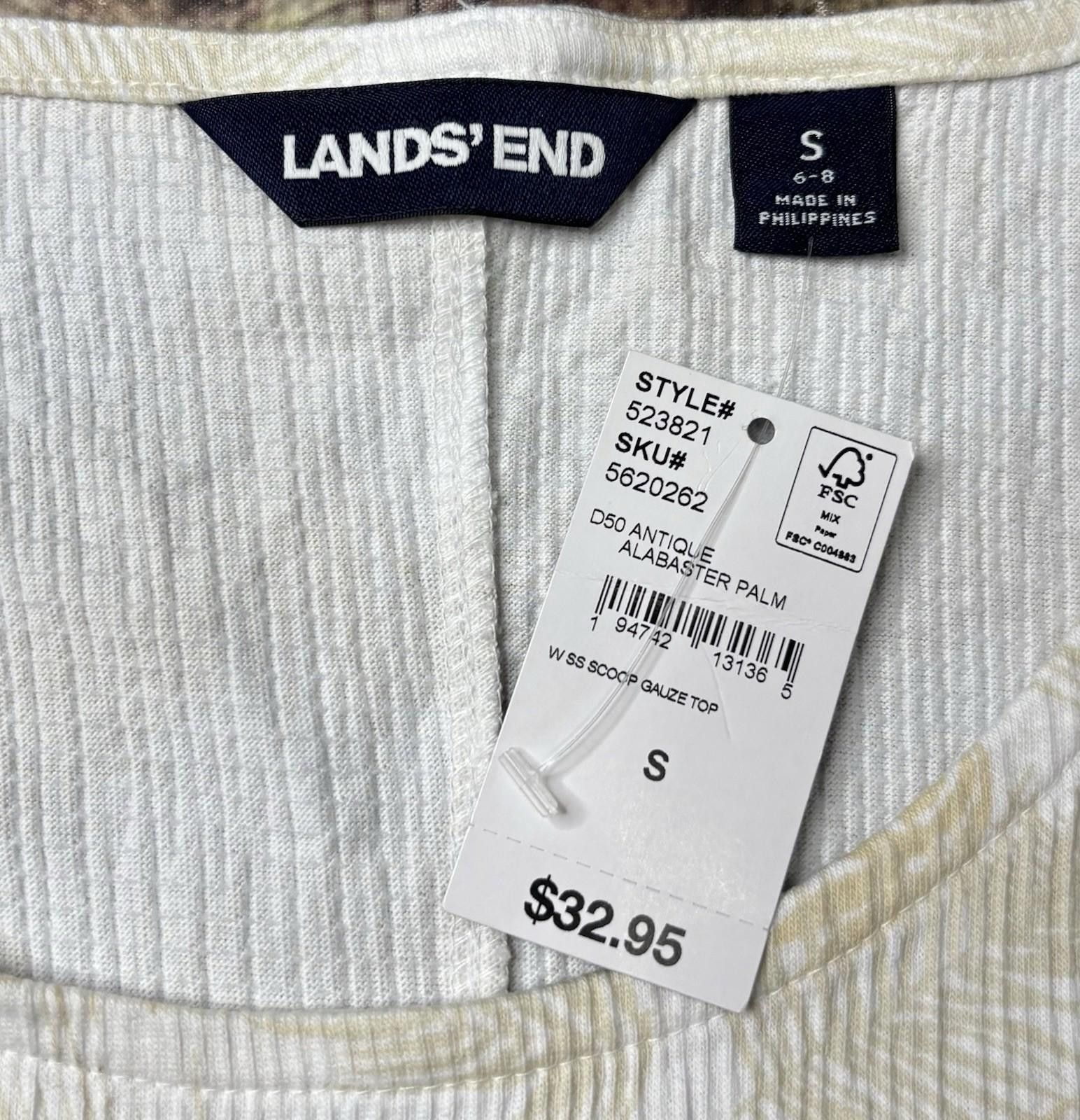 Lands' End Lands End Top Women's Small 6-8 Floral Seersucker NEW Size S / US 4 / IT 40 - 2 Thumbnail