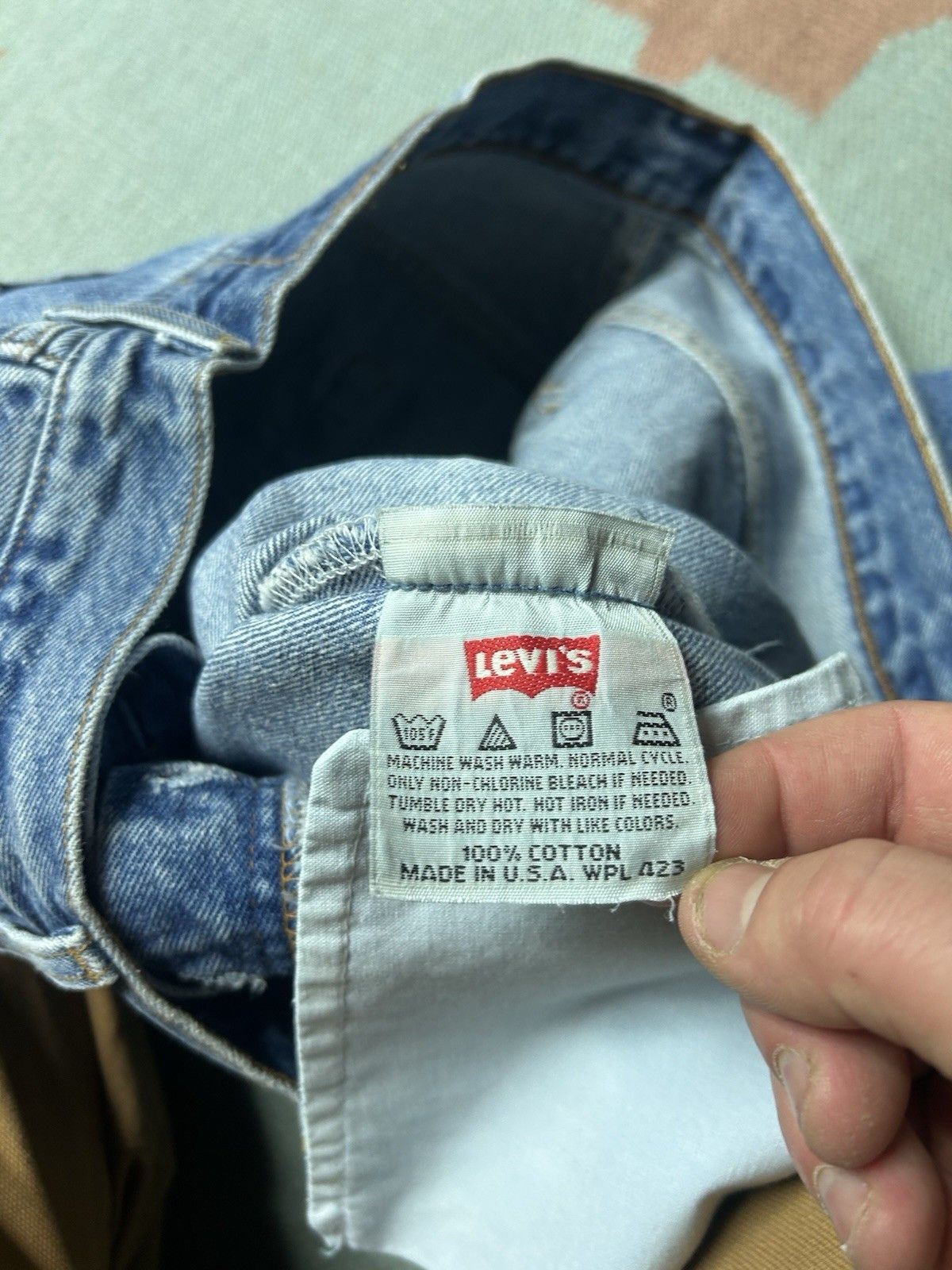 Vintage 90s Levi’s 501 0193 jeans straight leg button fly USA 32x31 Size US 32 / EU 48 - 8 Thumbnail