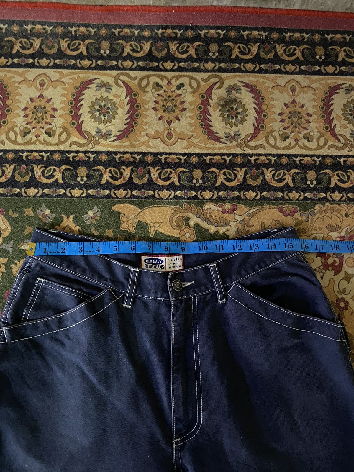 Old Navy × Vintage Vintage Old Navy Carpenter Baggy Blue Denim Size US 31 - 12 Thumbnail