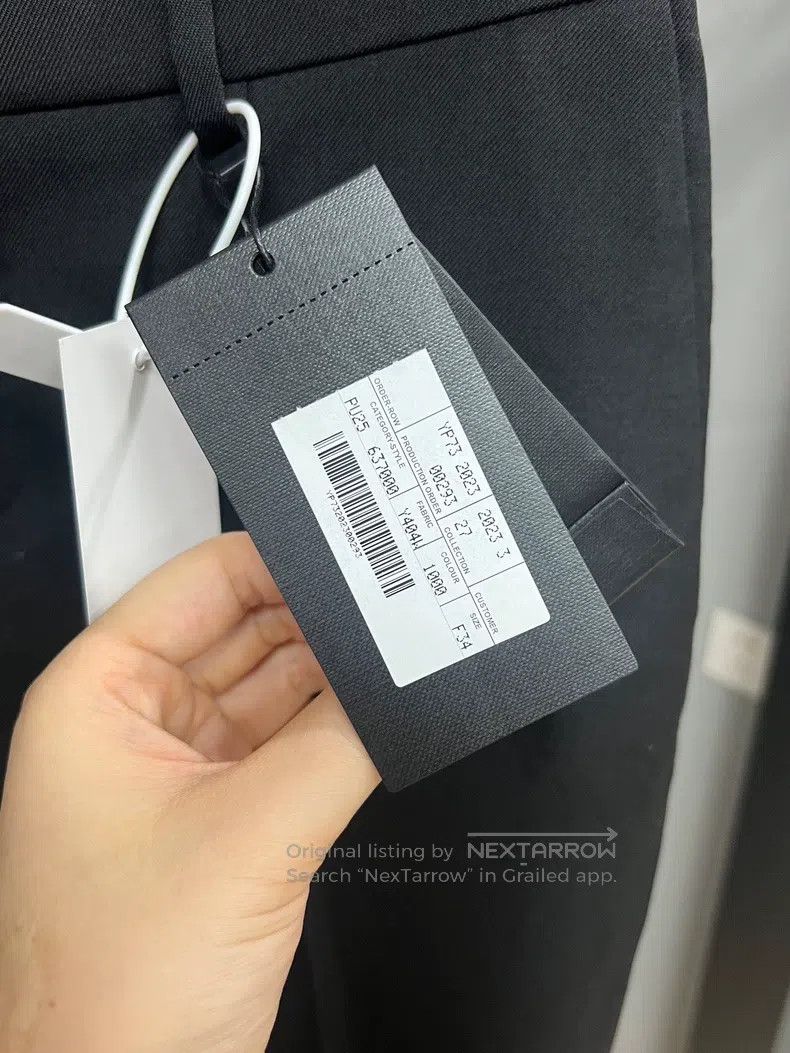 Saint Laurent Paris Saint Laurent Paris Women's Black Straight Leg Trousers Size 23" - 3 Thumbnail