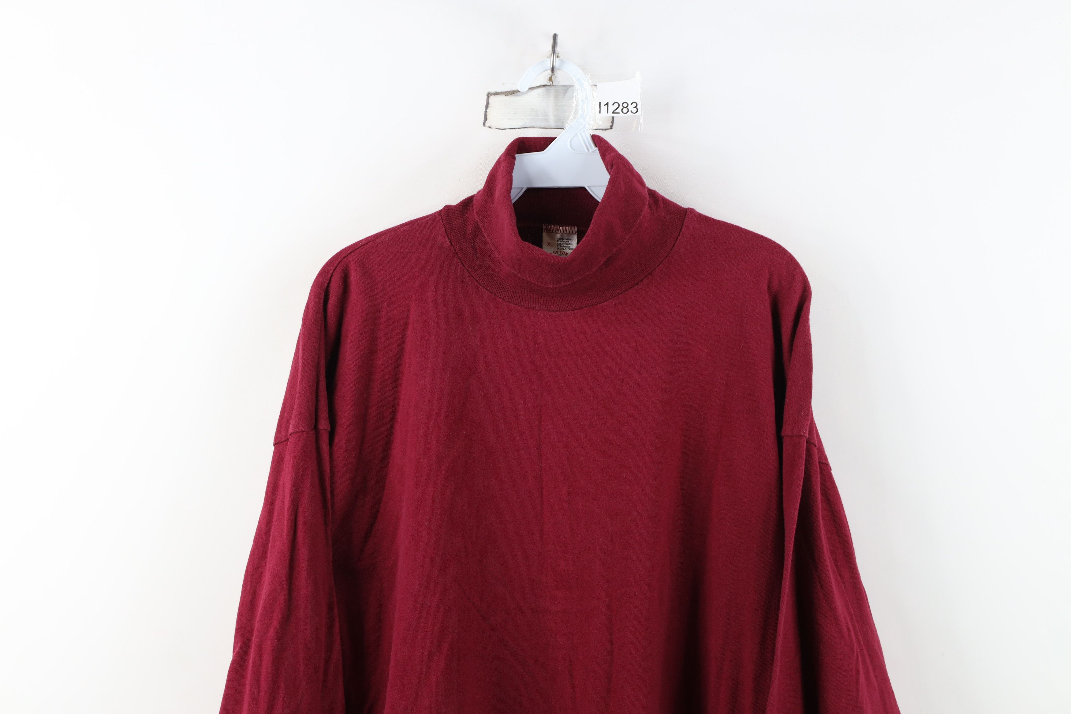 Vintage Vintage 90s Streetwear Cotton Long Sleeve Turtleneck T-Shirt Size US XL / EU 56 / 4 - 2 Thumbnail