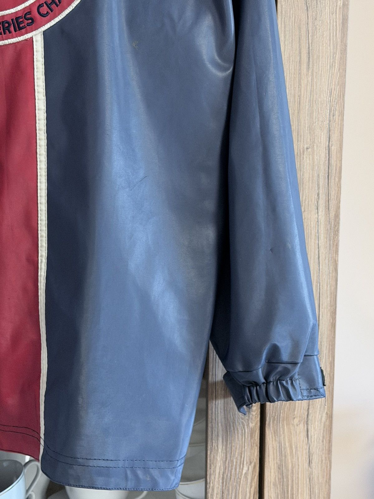 Fubu Vintage Fubu Varsity Waterproof Jacket Navy Red Distressed Size US M / EU 48-50 / 2 - 5 Thumbnail