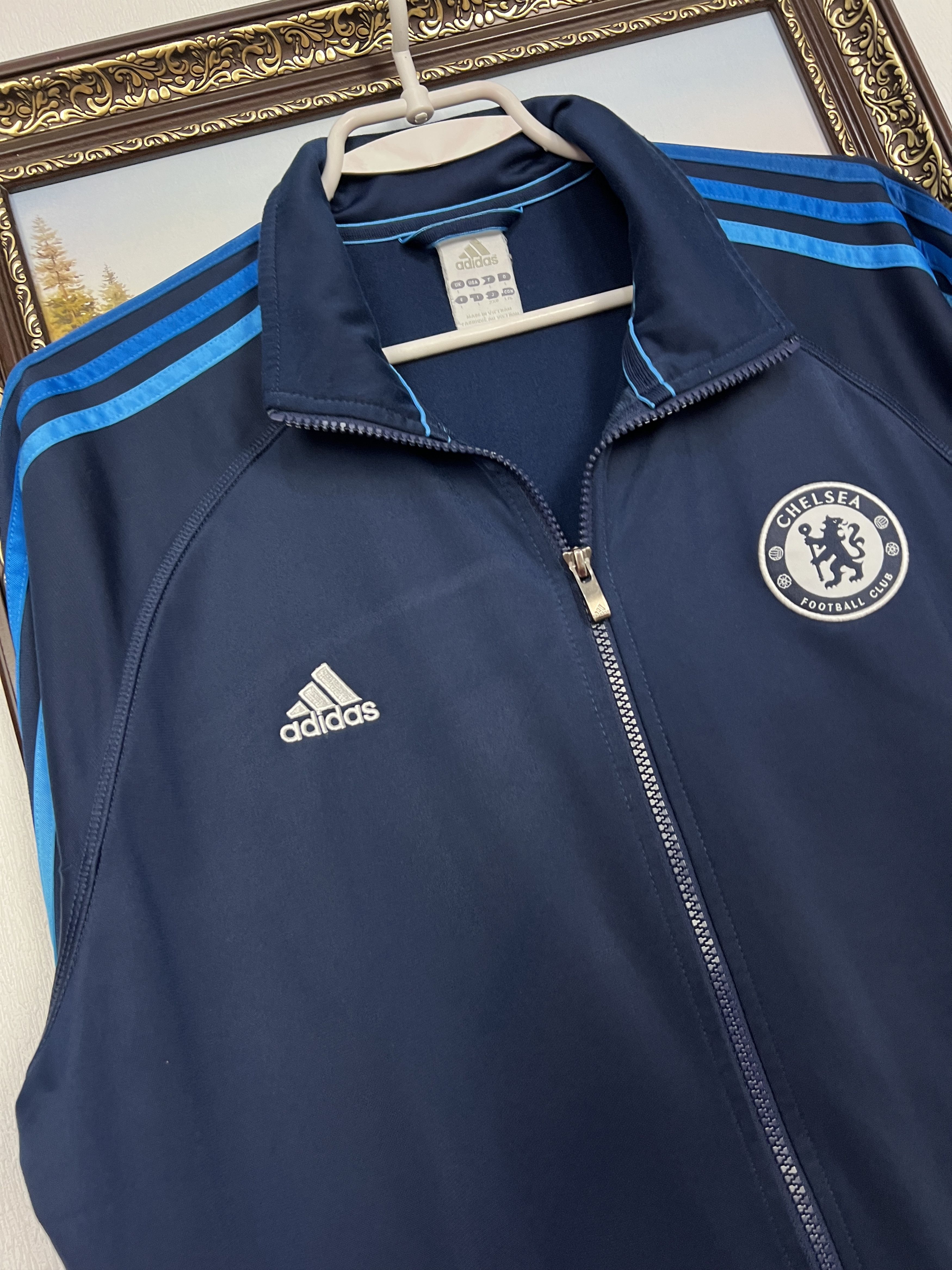 Adidas Vintage Chelsea Football Jacket Soccer Track Top Rare Zip Size US L / EU 52-54 / 3 - 7 Thumbnail