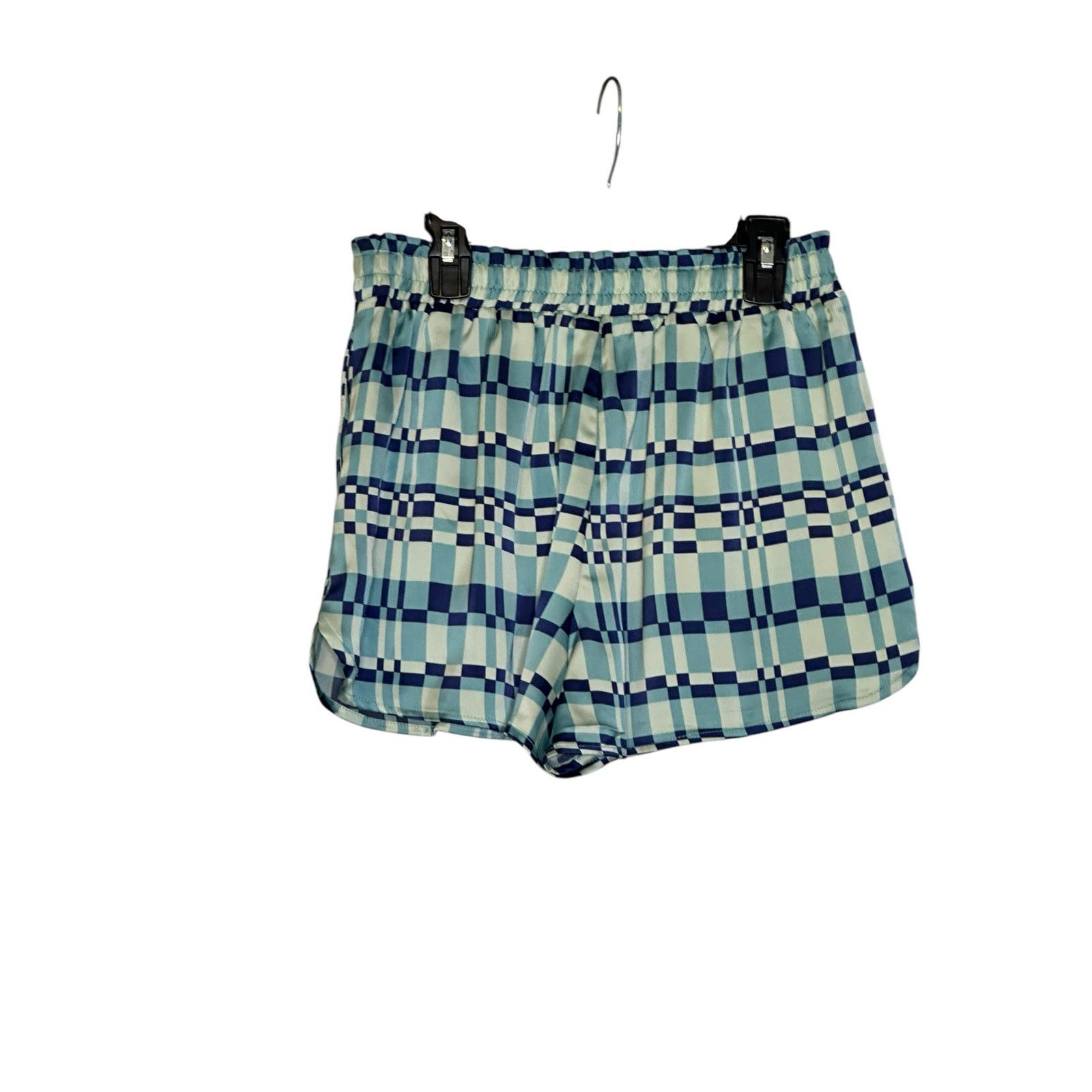 Forever 21 Forever 21 blue satin check print shorts size Medium Size 28" / US 6 / IT 42 - 6 Thumbnail