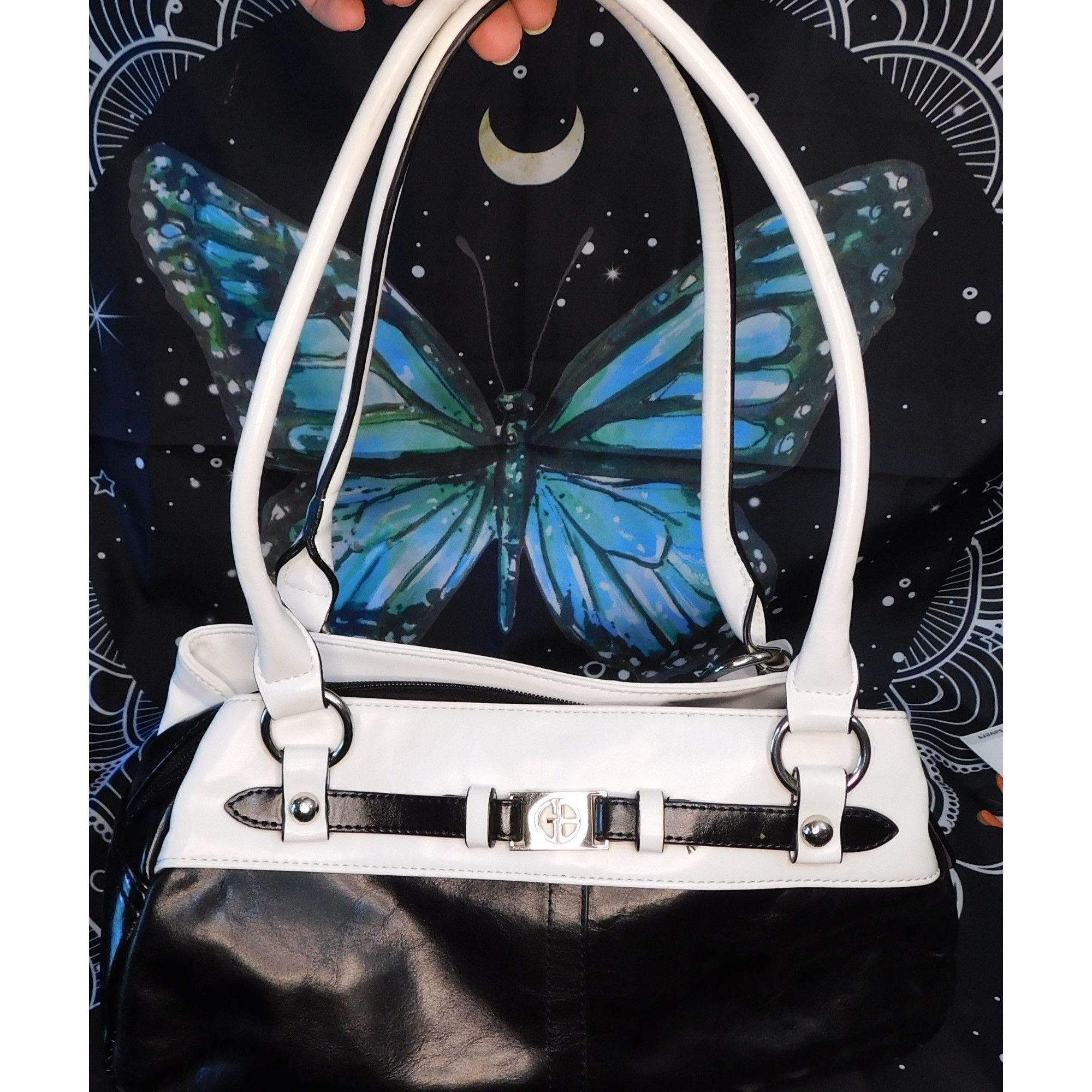 Giani Bernini Giani Bernini Black And White Shoulder Bag Size ONE SIZE - 8 Thumbnail