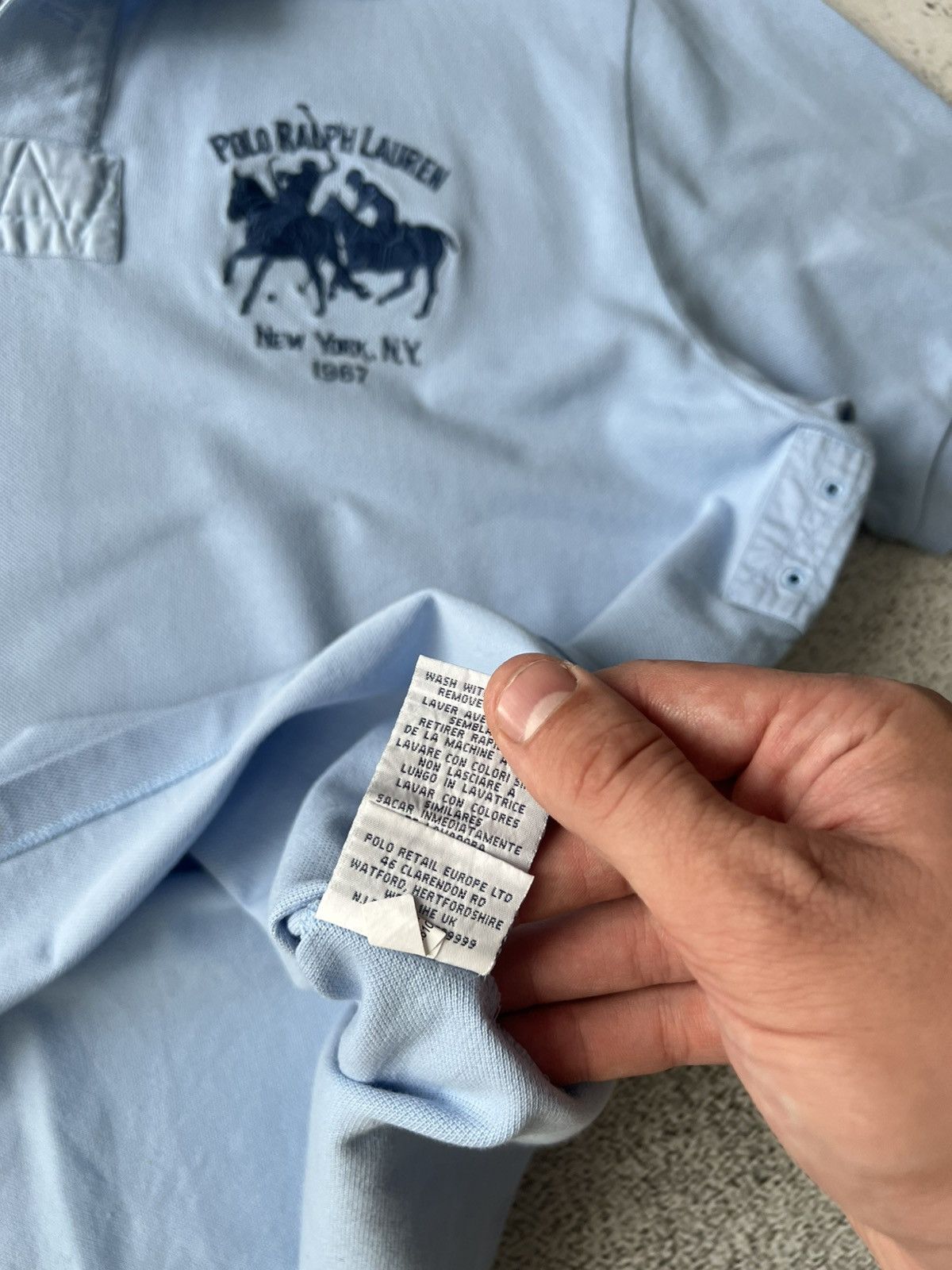 Polo Ralph Lauren 🐎🐎 Y2K Ralph Lauren Vintage Polo Shirt Blue L Size US XXL / EU 58 / 5 - 10 Thumbnail