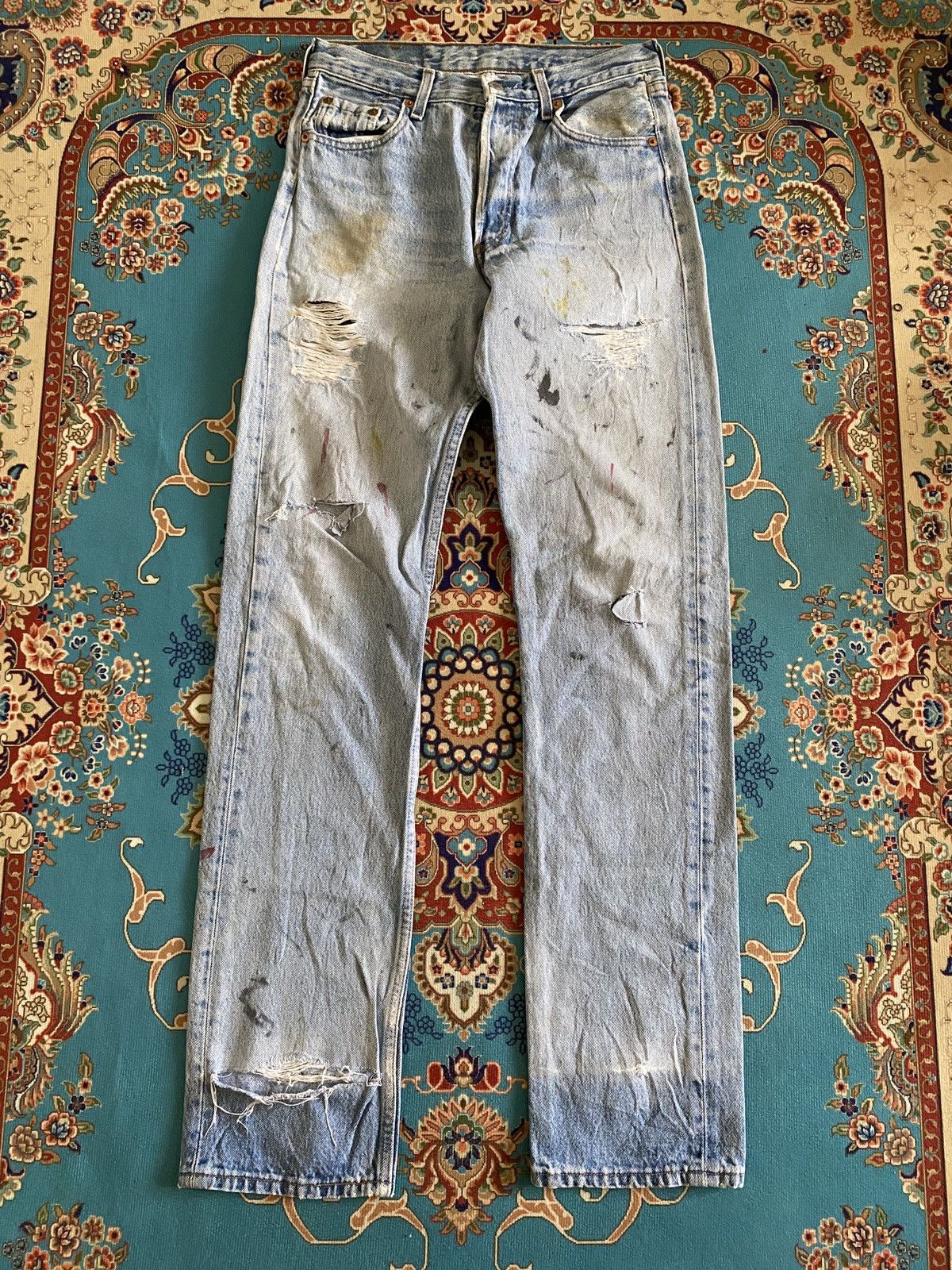 Levi's Vintage 90s Levi’s 501 Distressed Denim Size US 26 / EU 42 - 2 Thumbnail