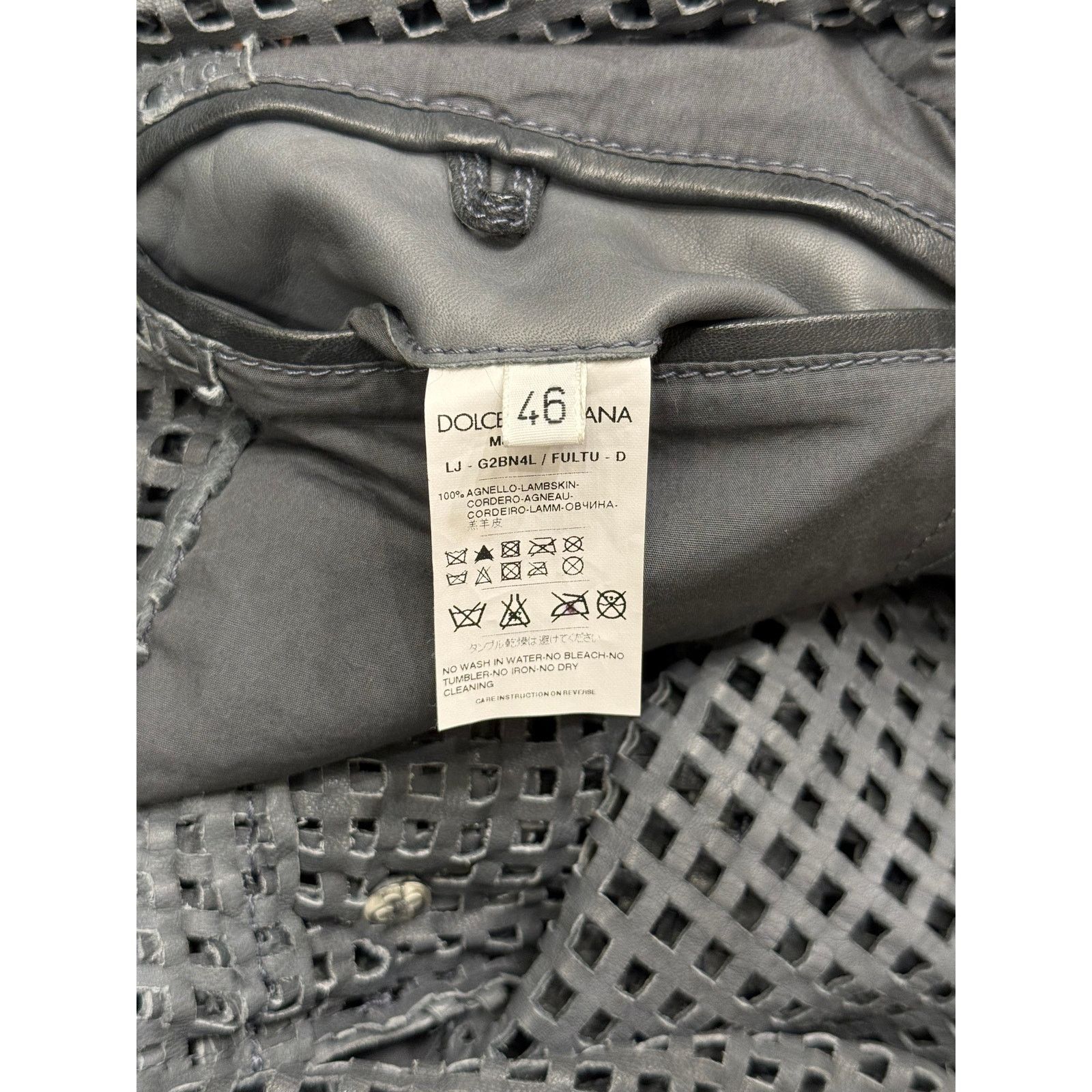 Dolce & Gabbana S/S2012 Dolce & Gabbana runway laser cut leather blazer Size L / US 10 / IT 46 - 8 Thumbnail