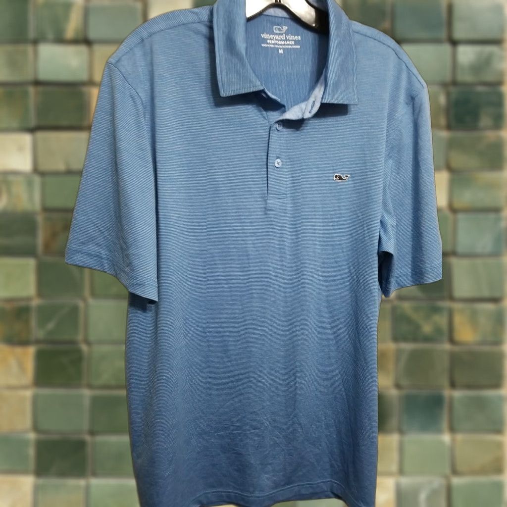 Vineyard Vines Vineyard Vines Performance Polo Shirt Men Short Sleeve Blue Multicolor Striped M Size US M / EU 48-50 / 2 - 1 Thumbnail