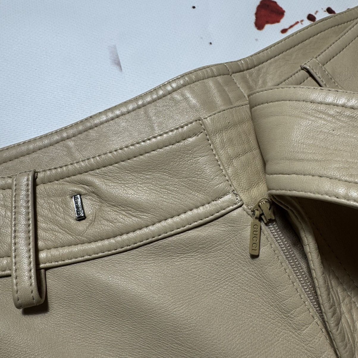 Gucci vintage leather pants gucci very rare double knee Size 26" / US 2 / IT 38 - 5 Thumbnail