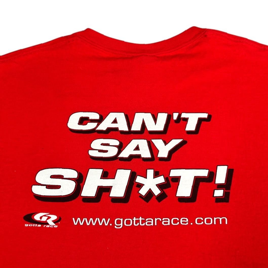 Delta VINTAGE Gotta Race Shirt Adult LARGE Red Cant Say Sht Funny Auto Trackside Y2K Shirt Men's Blue Size US L / EU 52-54 / 3 - 4 Thumbnail