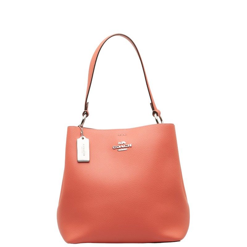 image of Coach Town Leather Bucket Bag in Pink, Women's