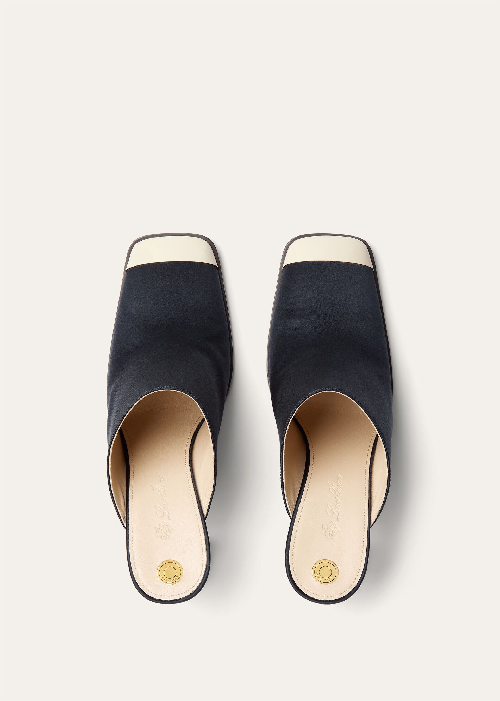 Loro Piana os11x0326 FAR1163 Alba Heeled Mules in Neon Navy Size US 6 / IT 36 - 6 Thumbnail
