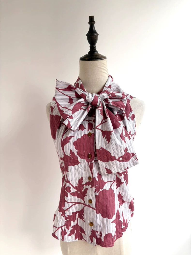 Vivienne Westwood Vivienne Westwood size1 Red floral bow tie shirt vest Size M / US 6-8 / IT 42-44 - 4 Thumbnail