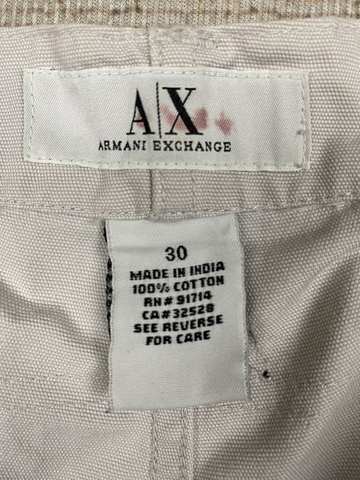 Armani Exchange Pre-loved Armani Exchange White Cargo Shorts Size US 30 / EU 46 - 5 Thumbnail