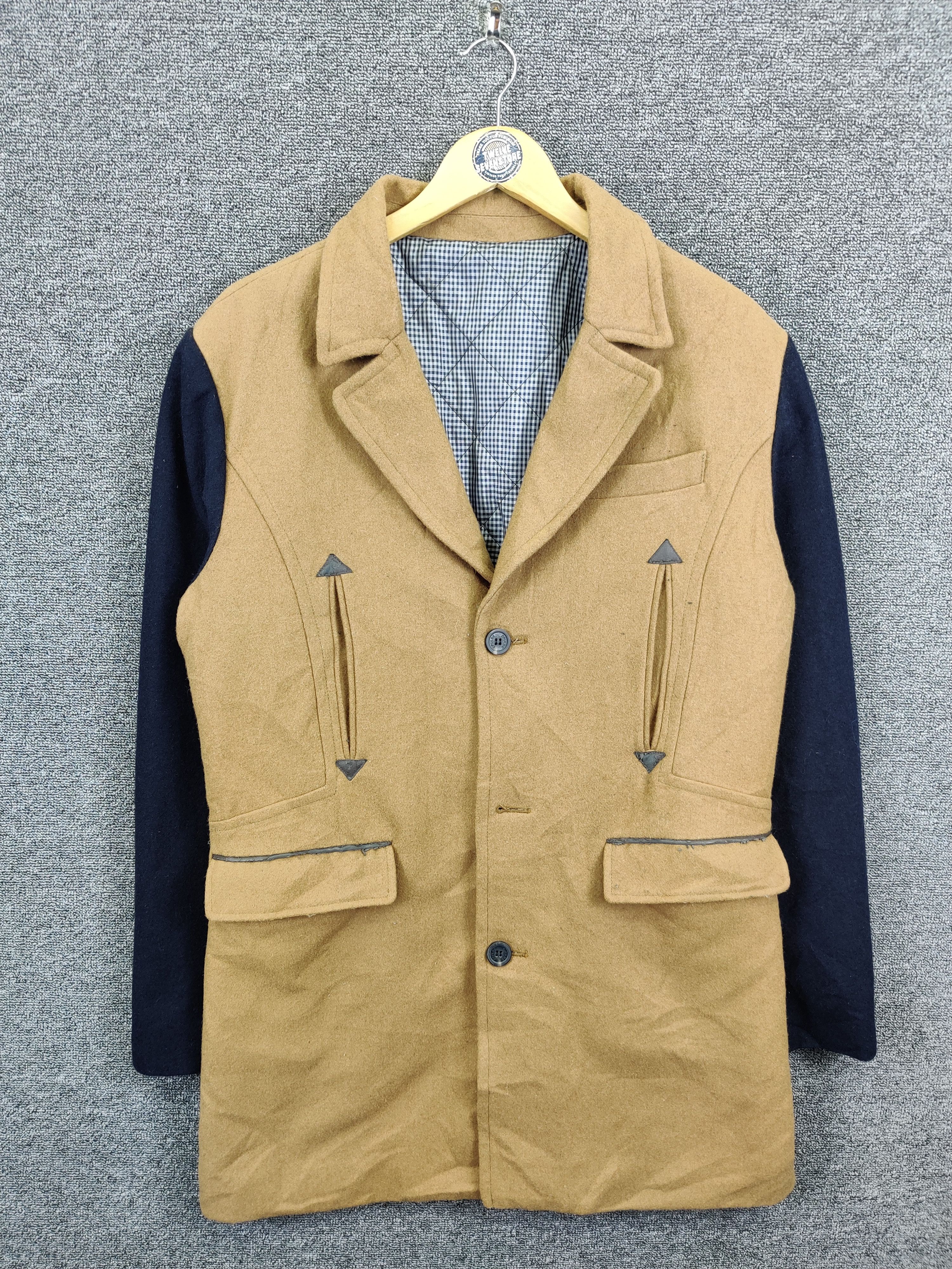 Japanese Brand Vintage D Pulse Wool Coat Jacket Size US M / EU 48-50 / 2 - 1 Thumbnail