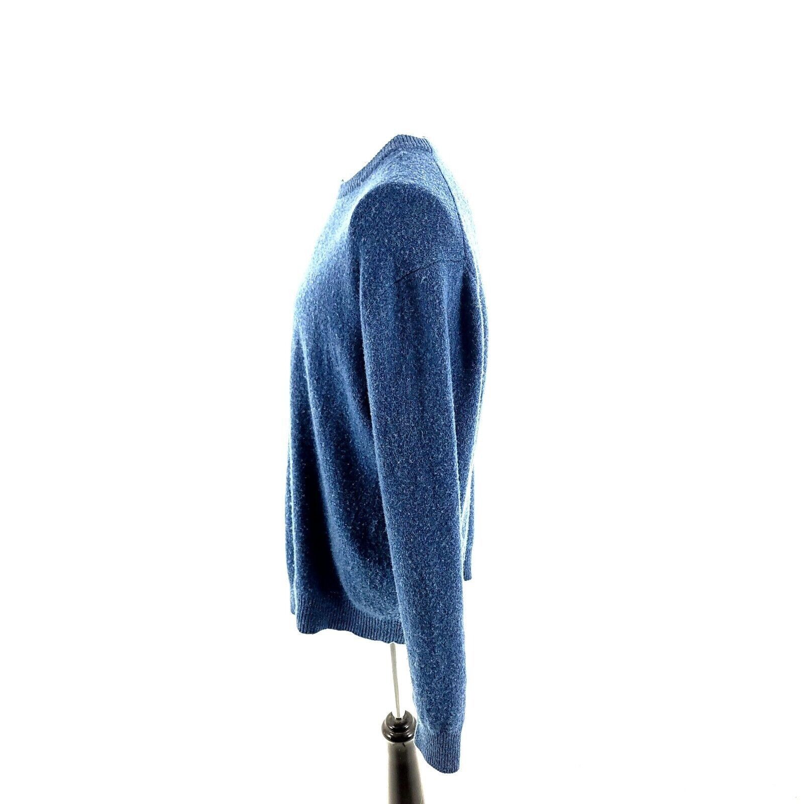 Jos. A. Bank Jos A Bank Executive Lambswool Nylon Blue Crew Neck Sweater Size US L / EU 52-54 / 3 - 3 Thumbnail