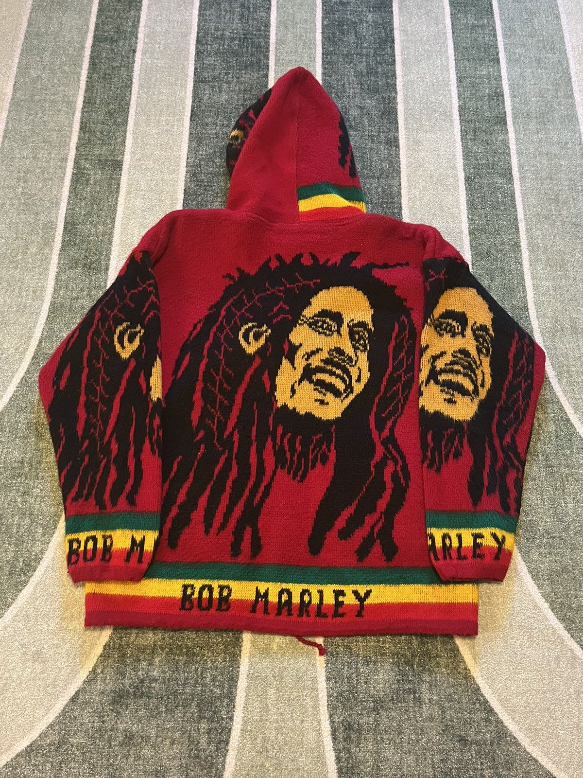 Bob Marley RARE Vintage Bob Marley AOP Zip Up Hoodie Size US XL / EU 56 / 4 - 7 Thumbnail