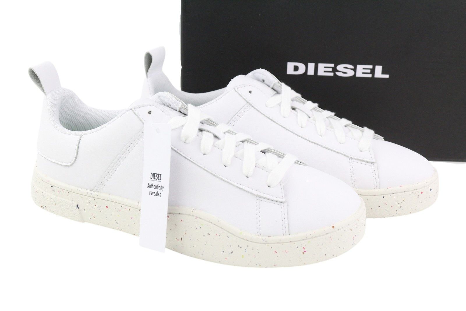 Diesel S-Clever Low Lace Eu44.5 White Leather Light 41516 Shoes, Men's (Size 11.5)
