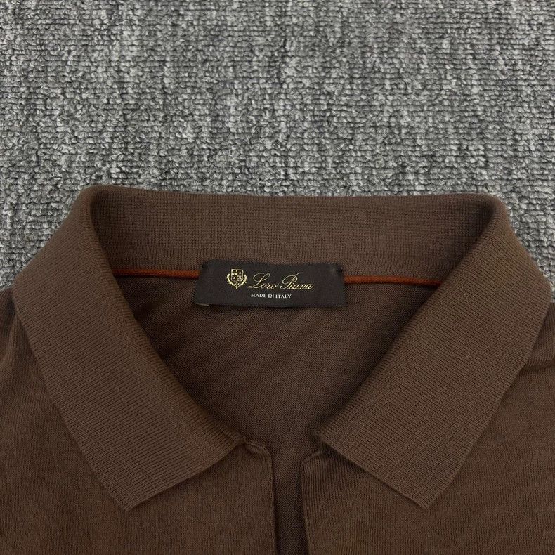Loro Piana LORO PIANA Solid color straight leg short sleeve Polo shir Size US L / EU 52-54 / 3 - 2 Thumbnail
