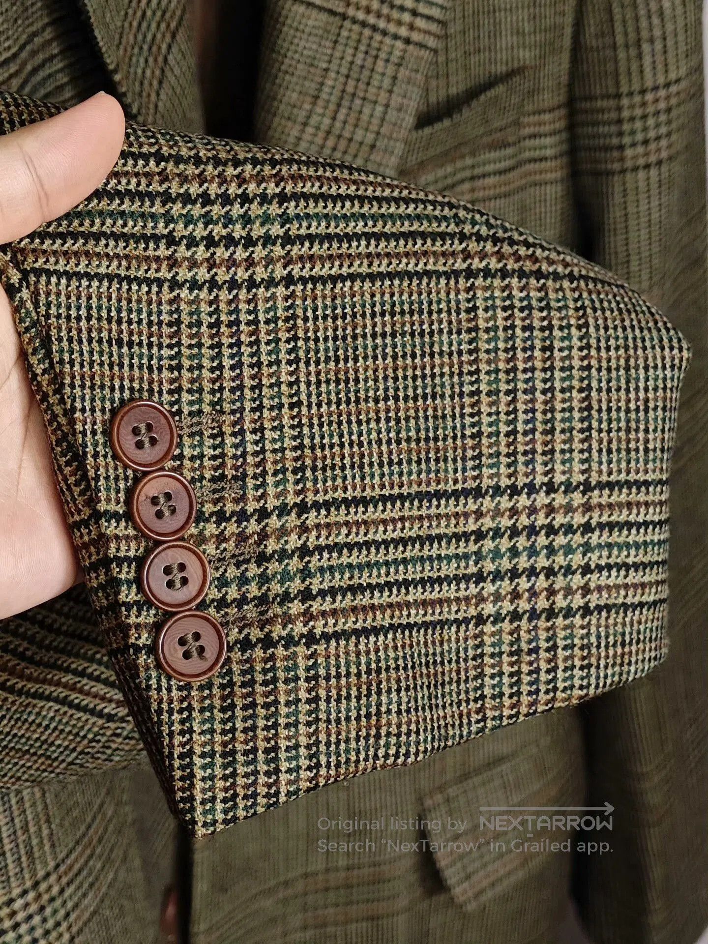Japanese Brand Italian Wool Blend Check Blazer. Size US S / EU 44-46 / 1 - 4 Thumbnail