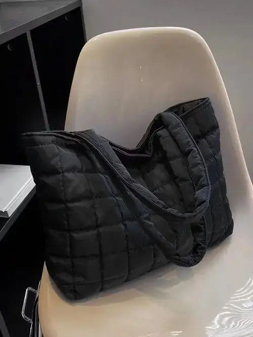 Tote Bag Vintage Japananese Brand Quilted in Black, Men's