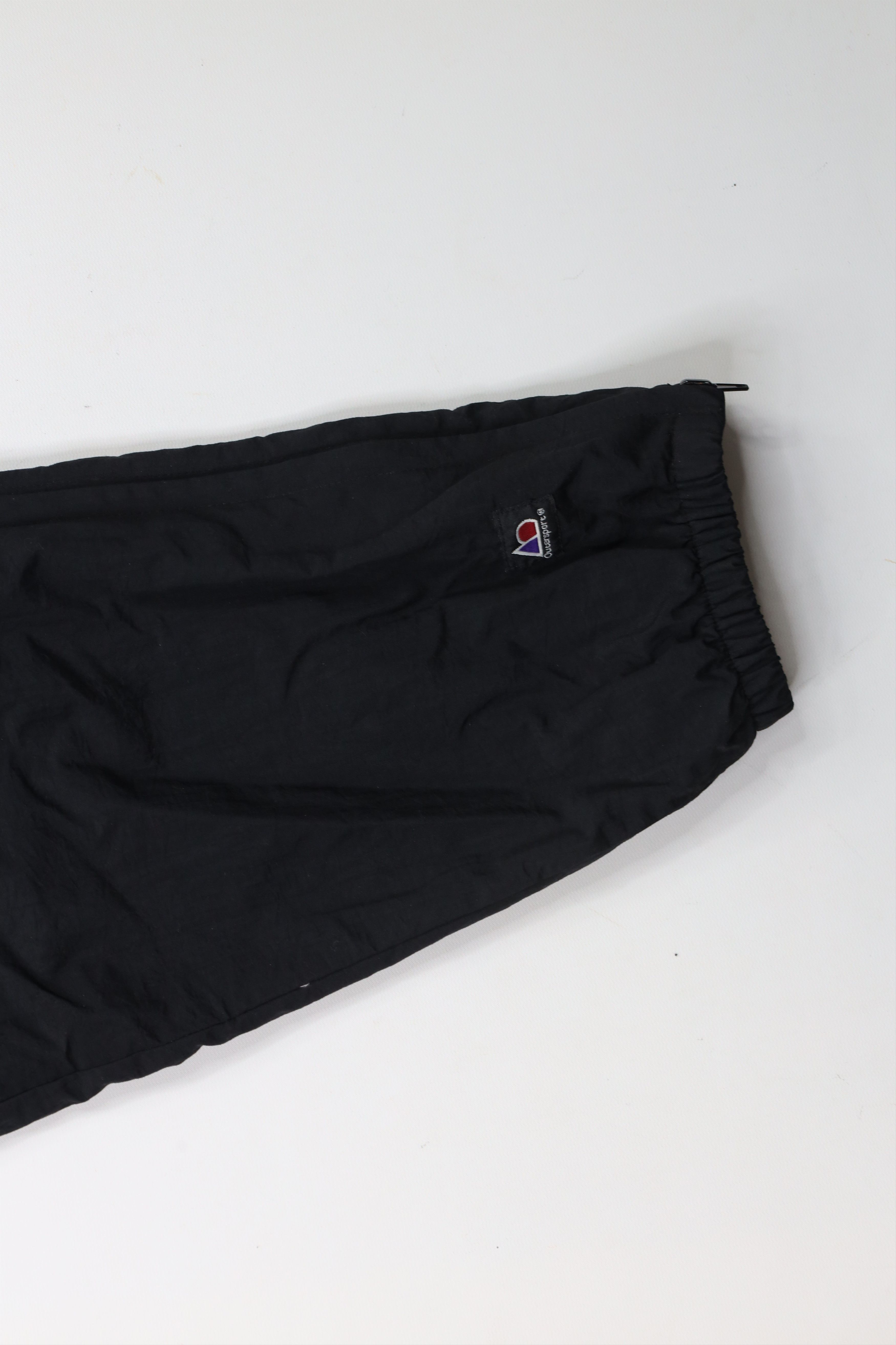 Vintage Vintage 90s Streetwear Lined Cuffed Joggers Pants Black Size US 38 / EU 54 - 5 Thumbnail