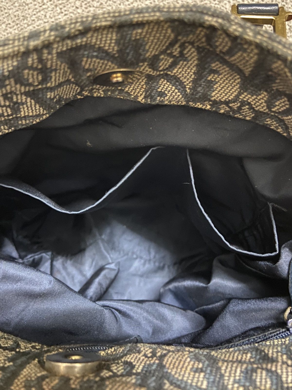 Christian Dior Monsieur × Dior Christian Dior Oblique Trotter D Logo Navy Blue Tote Bag Size ONE SIZE - 14 Thumbnail