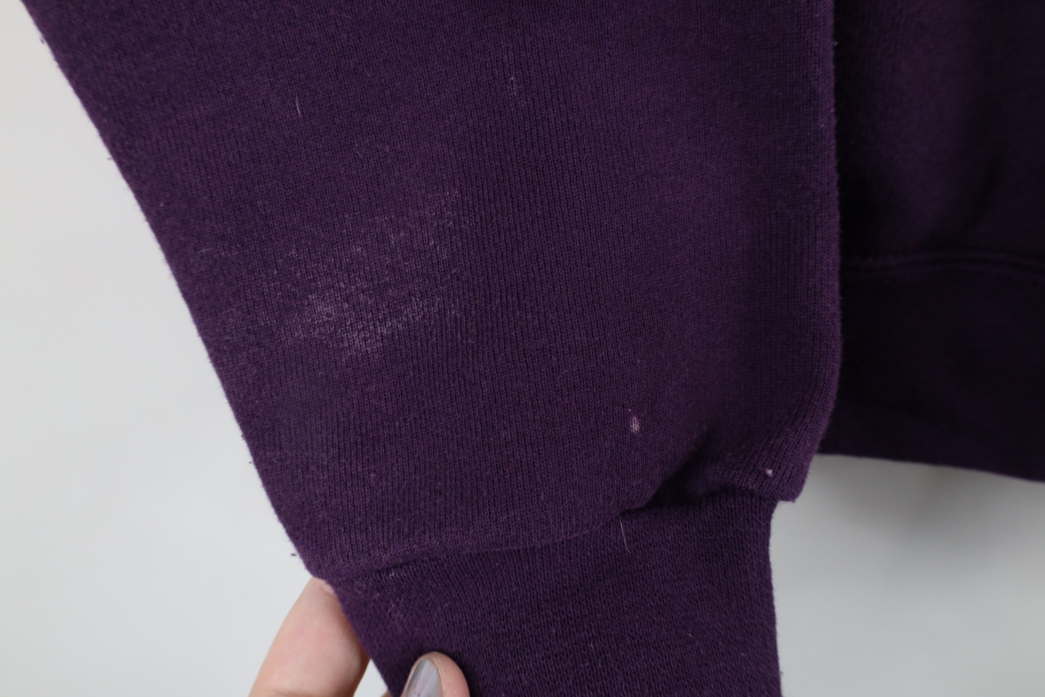 Vintage Vintage 90s Streetwear Blank Sweatshirt Purple USA Size L / US 10 / IT 46 - 4 Thumbnail