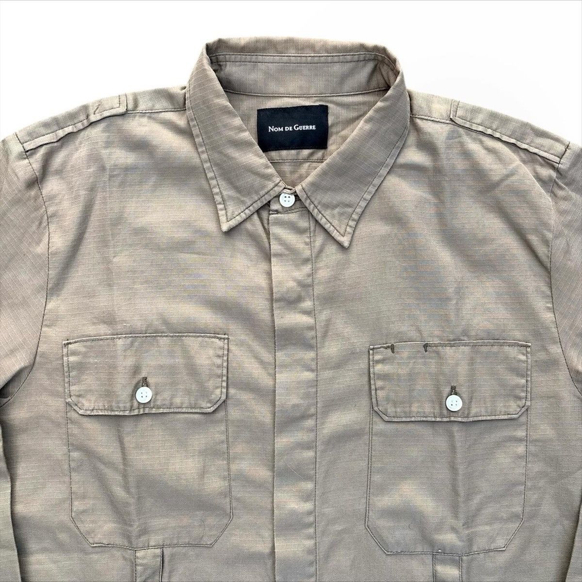 Beams Plus × Engineered Garments Nom De Guerre Beige Military Work Shirt Size US S / EU 44-46 / 1 - 3 Thumbnail