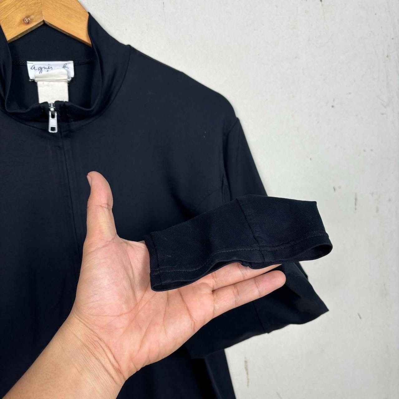 Agnes B Homme Vintage 90s Full Zip Track Jacket Black