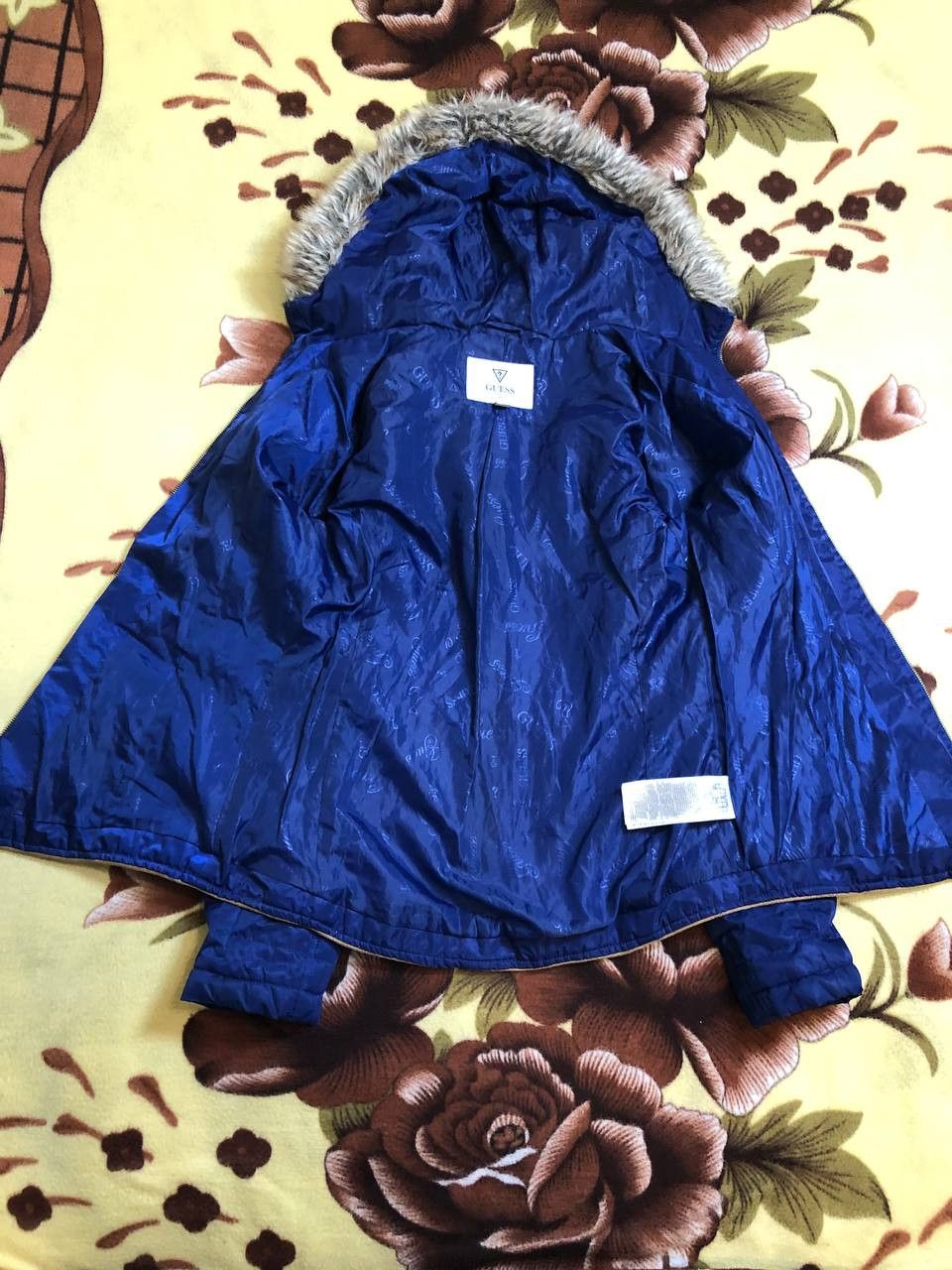 Guess VINTAGE GUESS Blue Hooded Puffer Jacket Size M / US 6-8 / IT 42-44 - 13 Thumbnail
