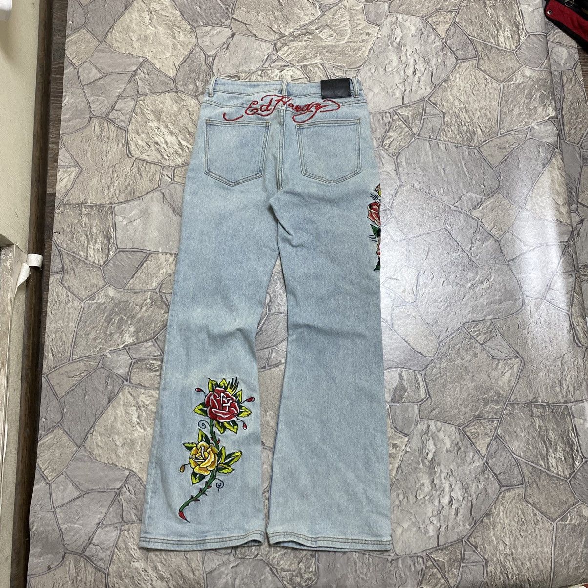 Ed Hardy Vintage Ed Hardy Flared Jeans y2k Size 31" - 1 Thumbnail