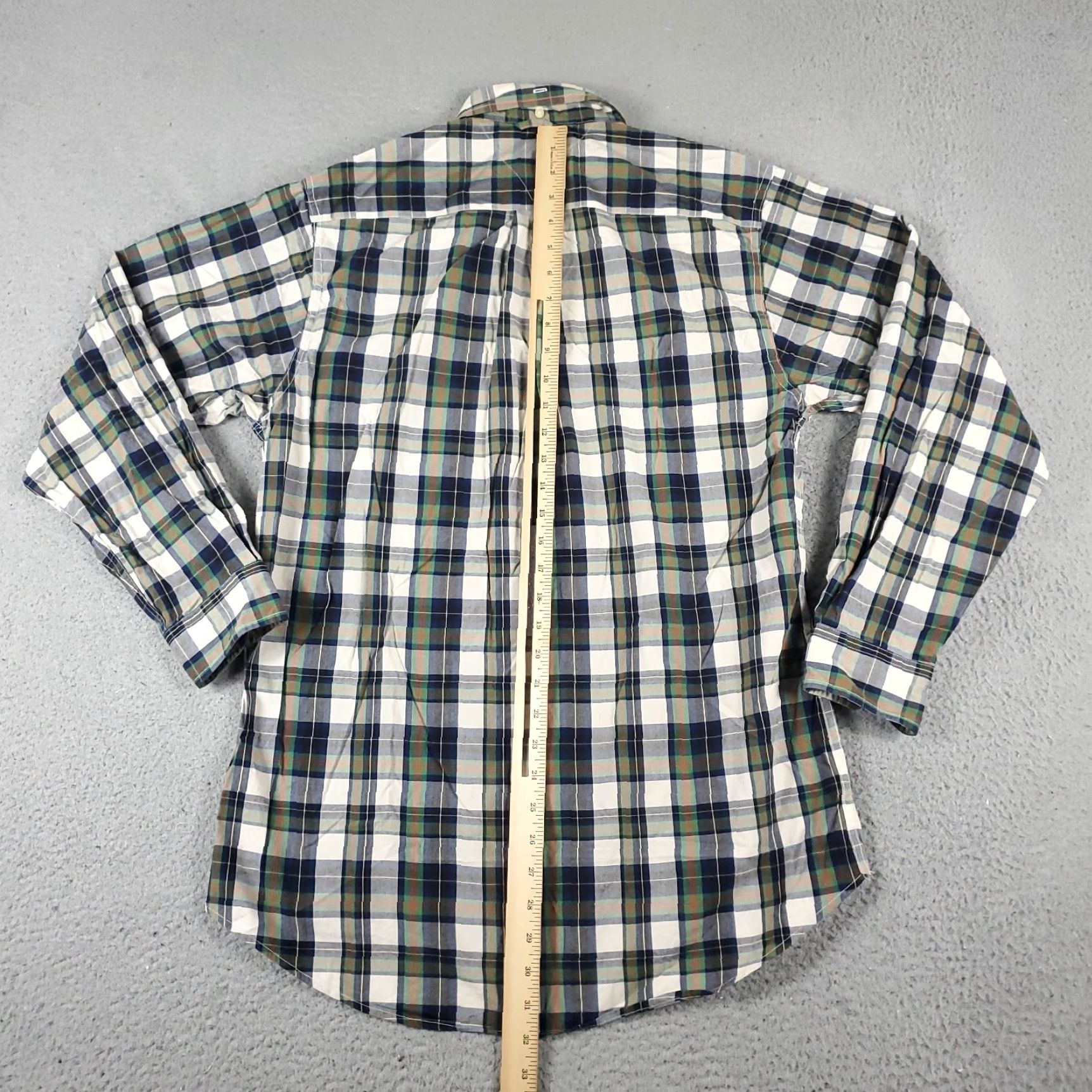 Tommy Hilfiger Tommy Hilfiger Shirt Mens Medium Gray Blue Plaid Button-Up Long Sleeve Casual Classic Preppy - Adult M Blue Mens Button-Down Size US M / EU 48-50 / 2 - 5 Thumbnail
