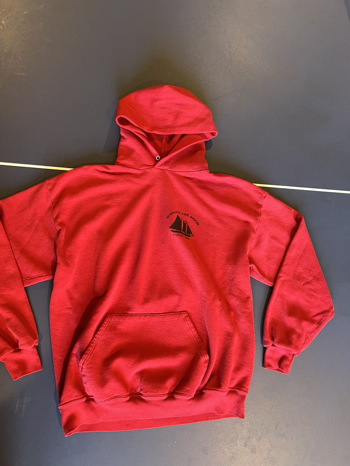 Jerzees Rockland, Maine Vintage Boxy Hoodie Size US XL / EU 56 / 4 - 1 Thumbnail