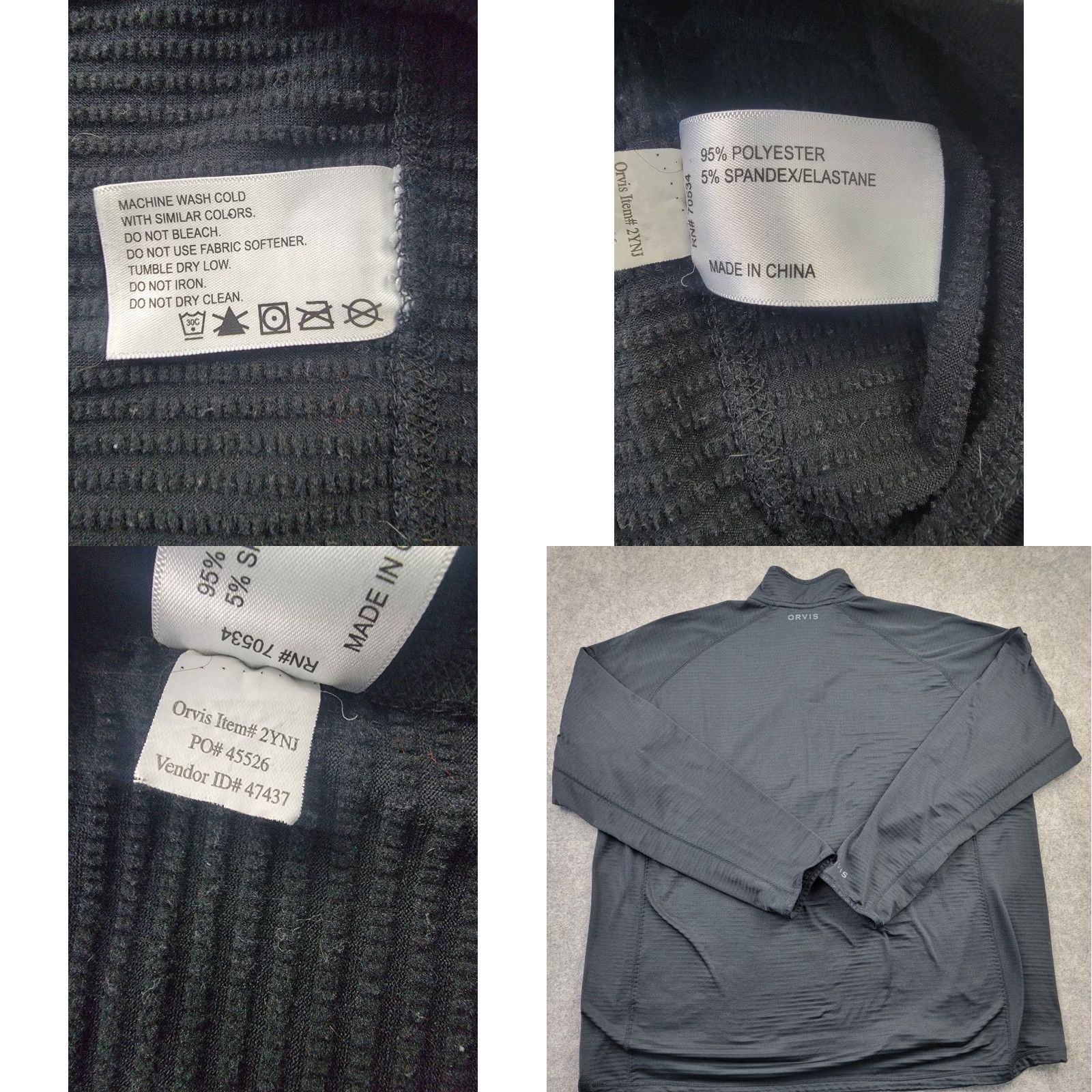 Orvis Orvis Pullover Mens 2XL Black Horseshoe Hills Fleece 1/4 Zip Outdoor Active Shirt Sweater Mens Size US XXL / EU 58 / 5 - 8 Thumbnail