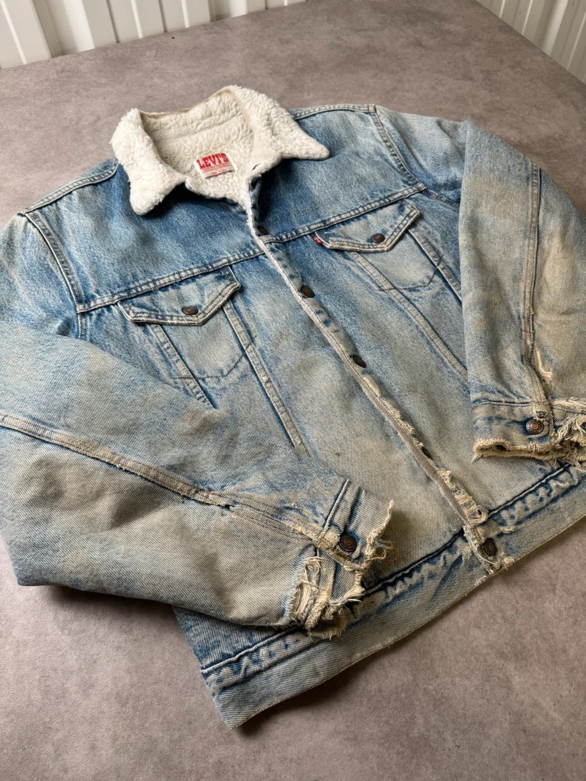 Levi's Veste Jean Levi's Type III trucker 71608 Made In USA 80s L Size US L / EU 52-54 / 3 - 3 Thumbnail