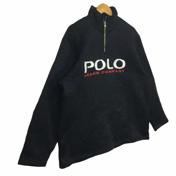 Polo Ralph Lauren Vtg 90' POLO JEANS Ralph Lauren Quarter Zip Jacket Sweater Size US XL / EU 56 / 4 - 3 Thumbnail