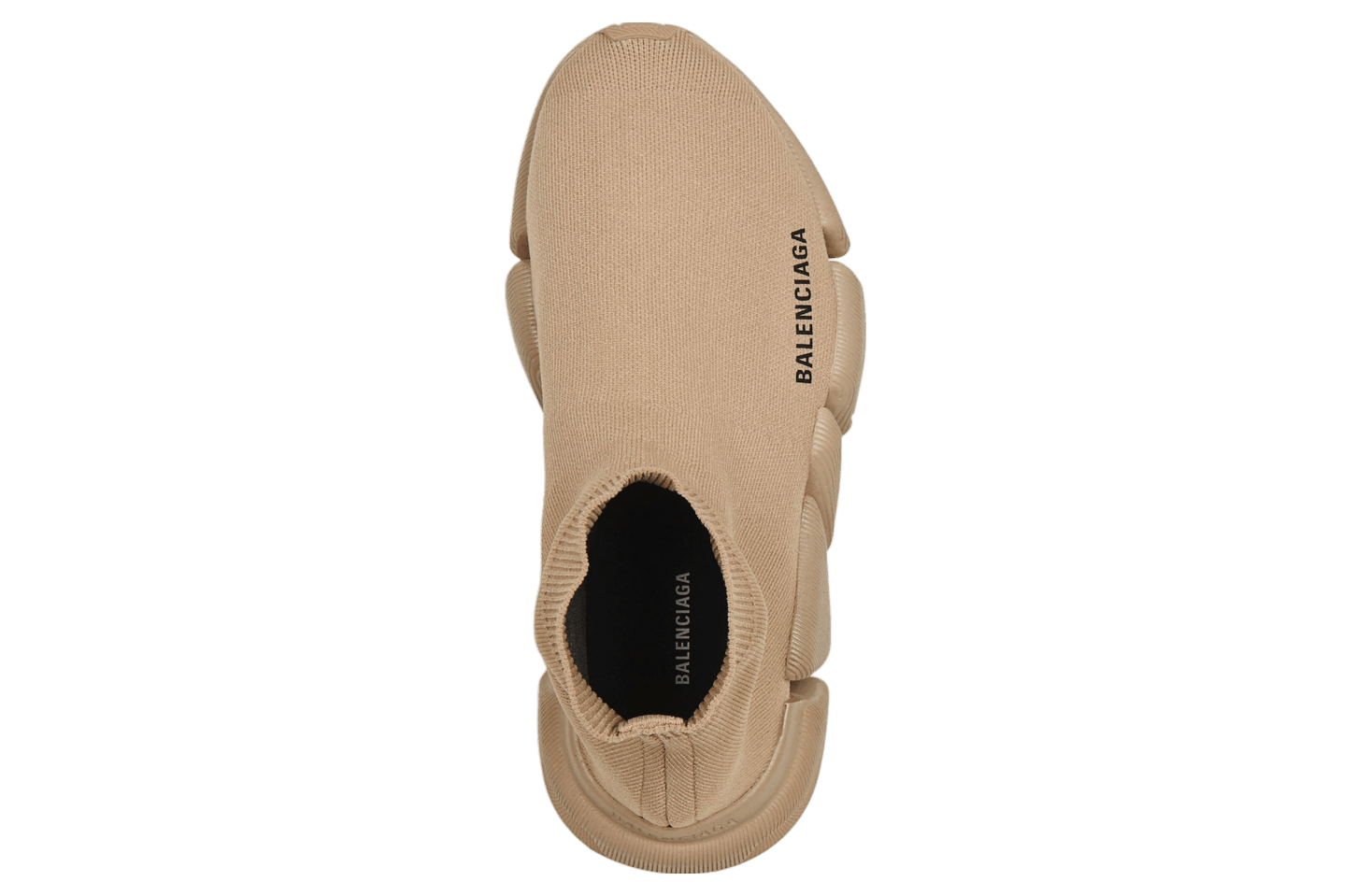 Balenciaga o1bcso1str0526 Speed 2.0 Recycled Knit Sneakers in Beige Size US 12 / IT 42 - 4 Thumbnail
